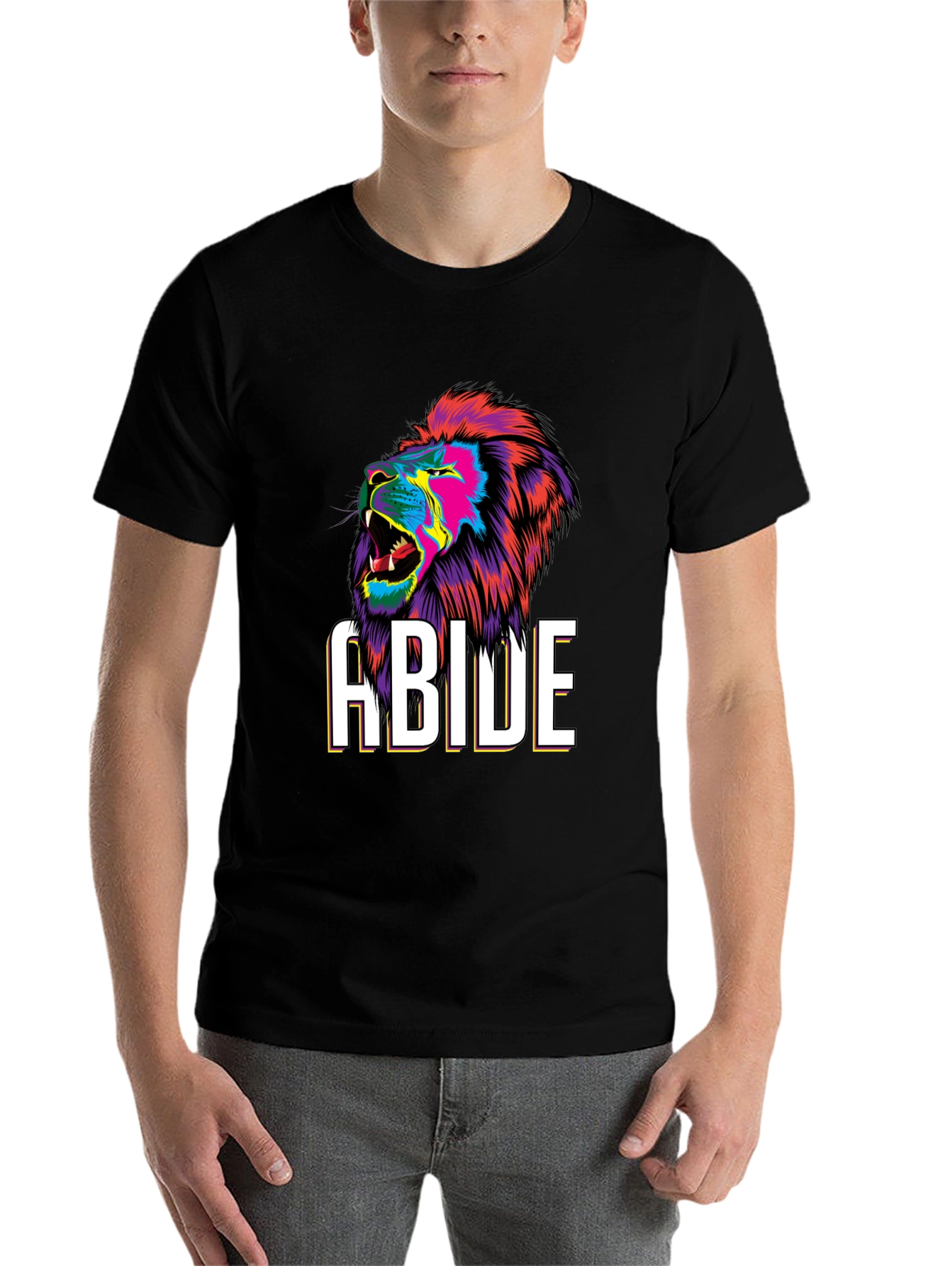 Black Abide Lion Graphic Tee - Bold Style view 7