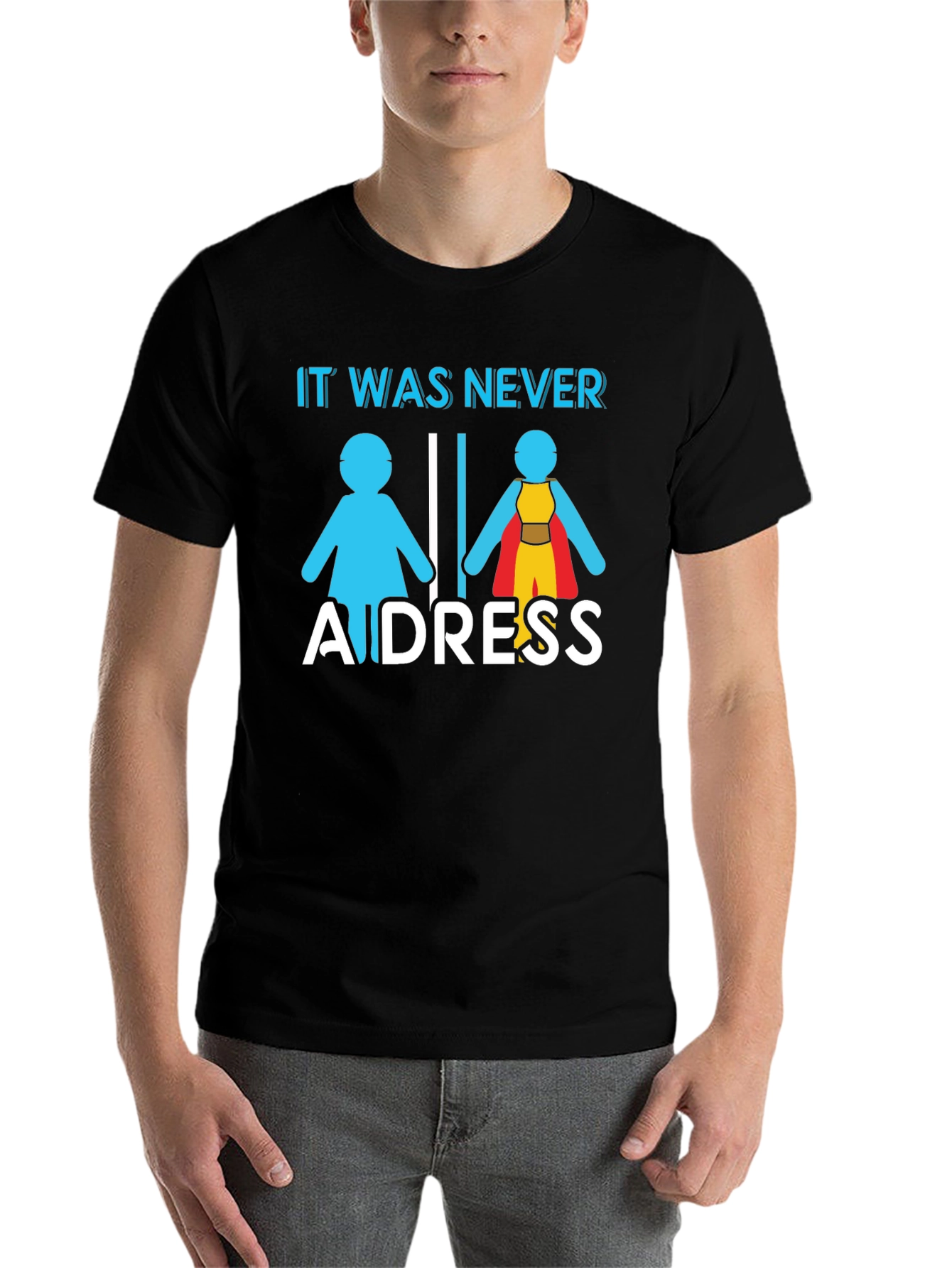 Black It Was Never A Dress T-Shirt view 7
