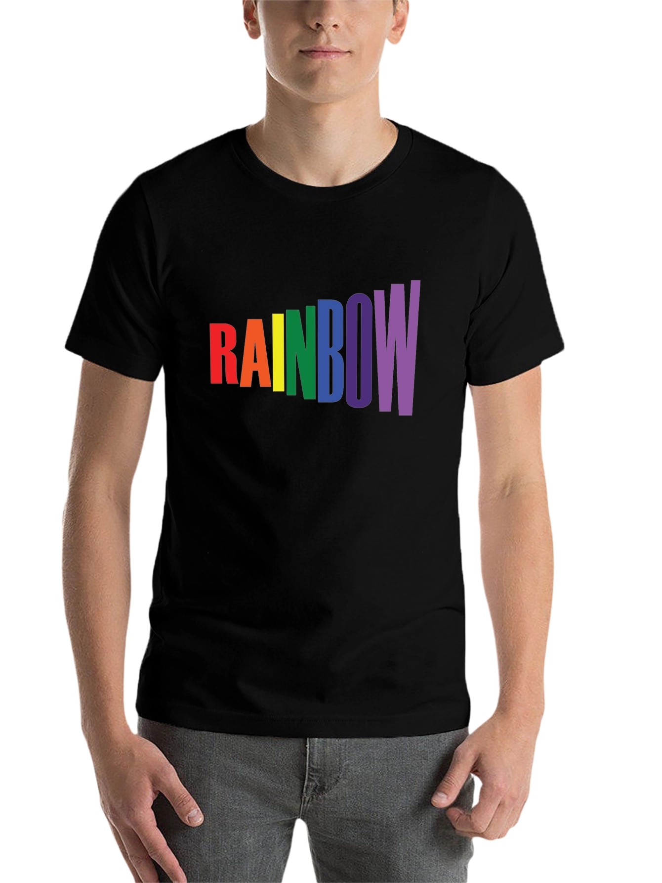 Black Rainbow Pride T-Shirt - Bold Colorful Design view 7