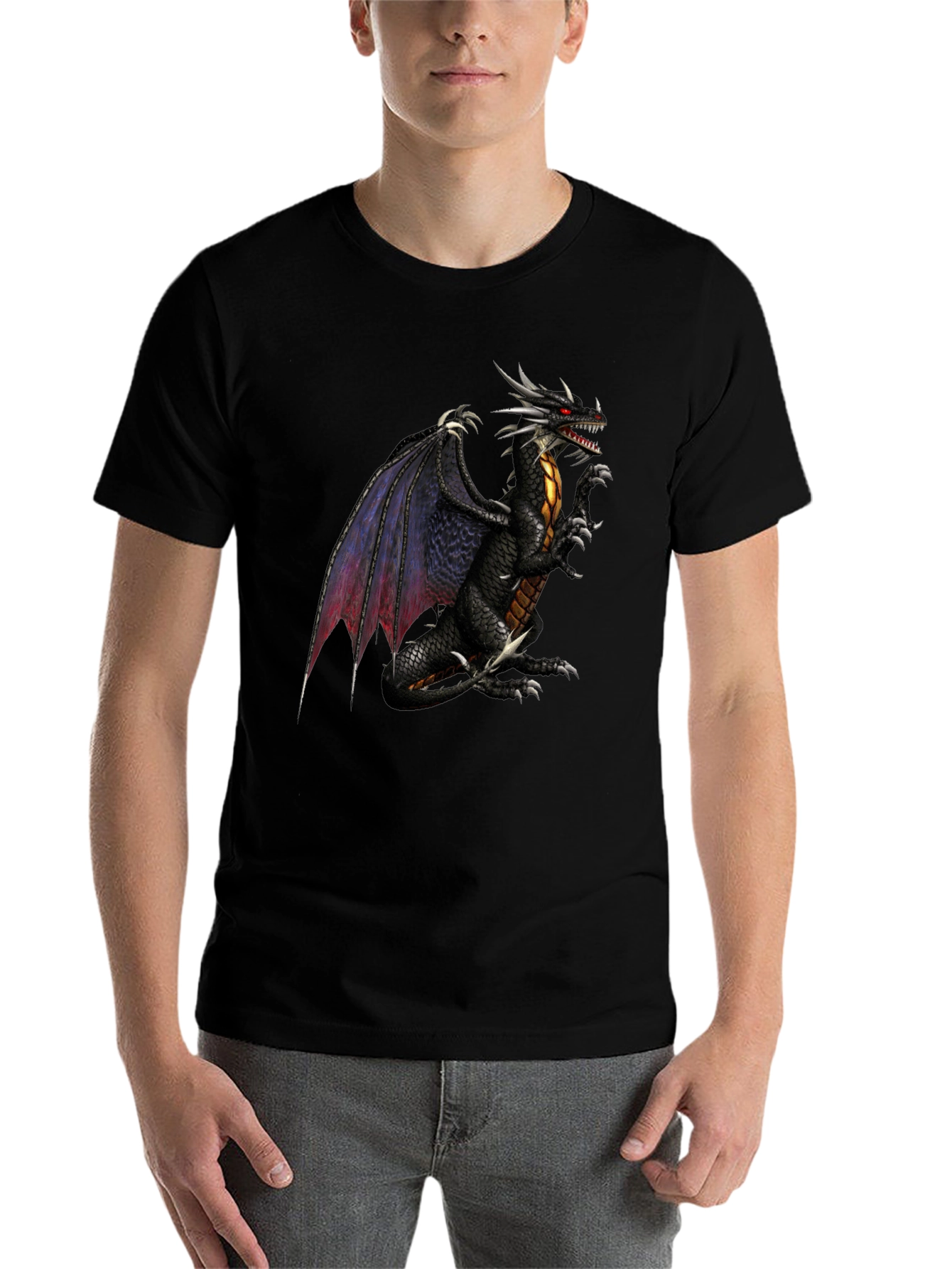Black Dragon Graphic Black T-Shirt view 7