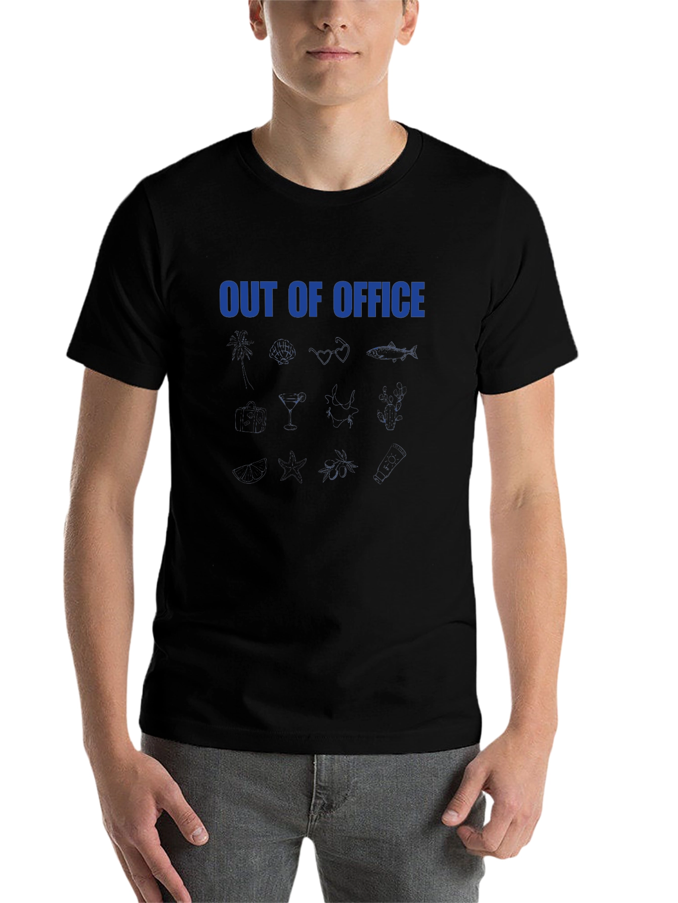 Black Out of Office Black T-Shirt view 7