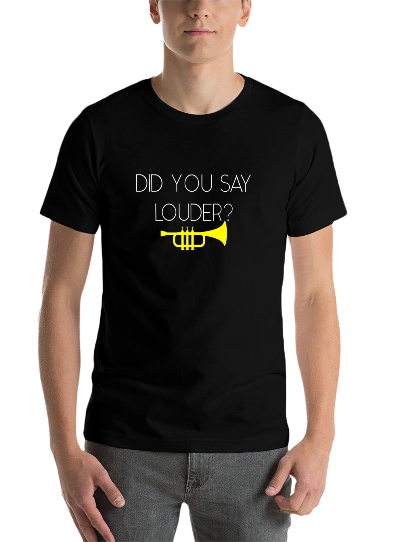Black Did You Say Louder? T-Shirt view 7