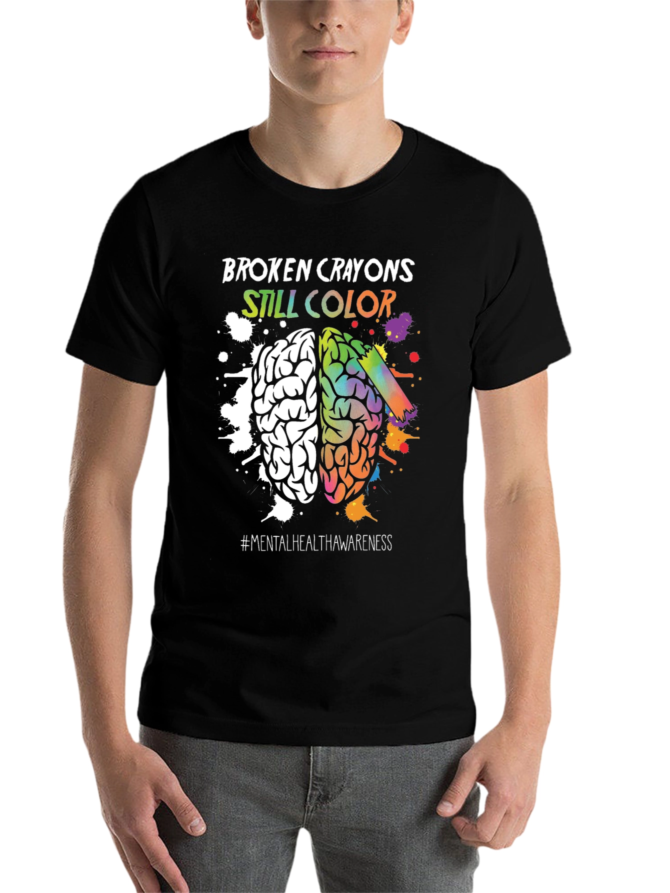 Broken Crayons Still Color Mental Health Awareness T-Shirt - 7