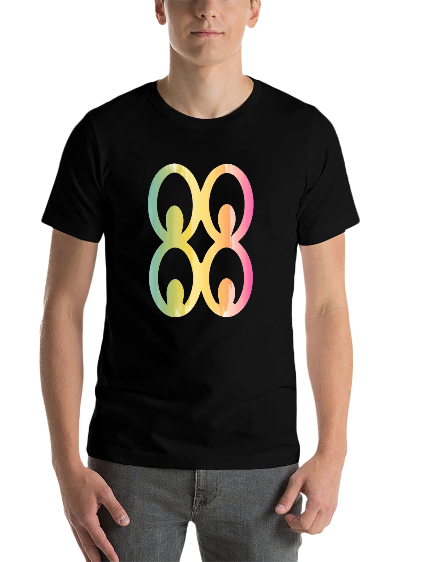 Black Adinkra Symbol Graphic Tee - Black view 7