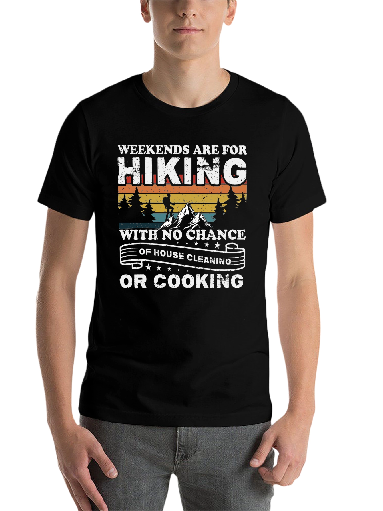 Black Weekend Hiking Graphic Tee view 7