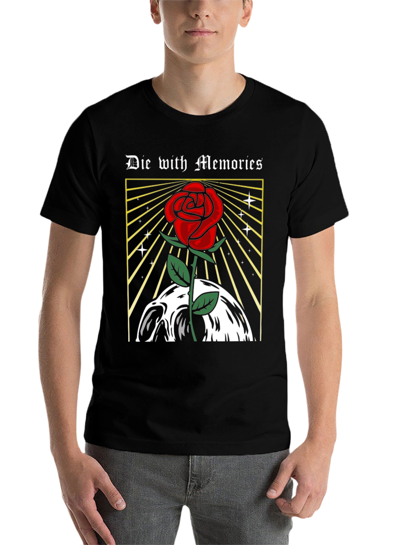 Black Die With Memories Graphic Tee view 7