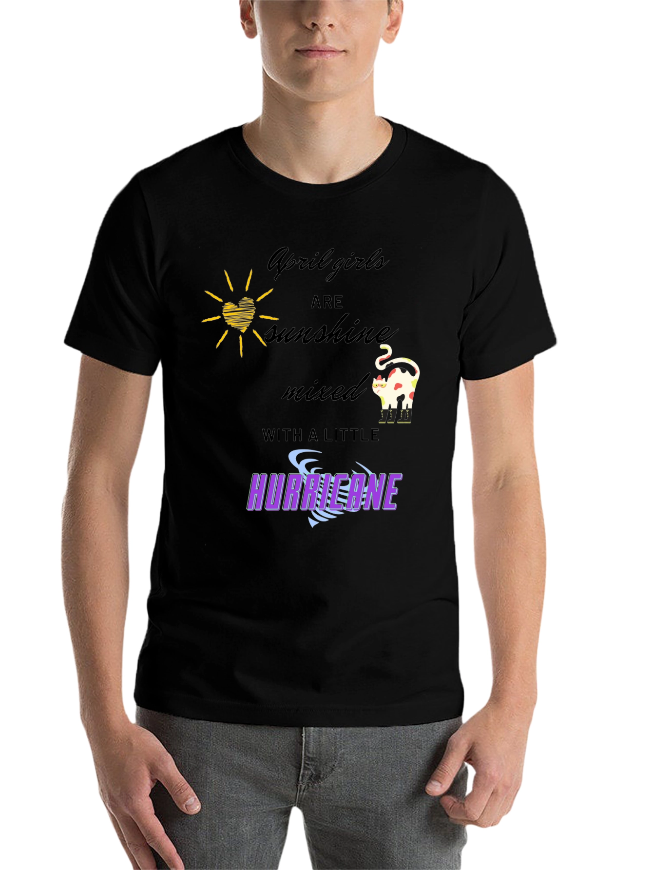 Black April Girls Sunshine Hurricane Graphic T-Shirt view 7
