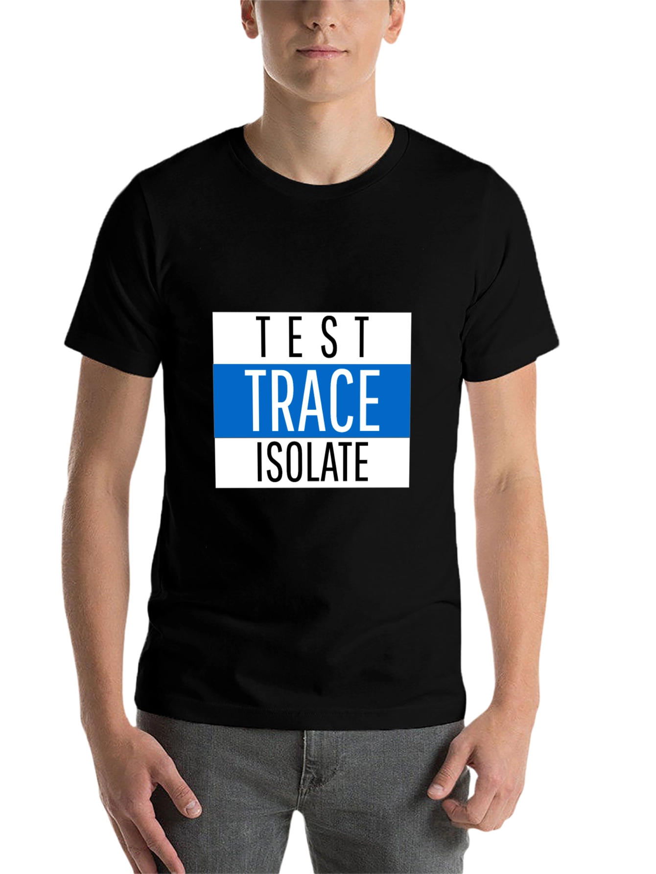 Black Test Trace Isolate Graphic Tee view 7