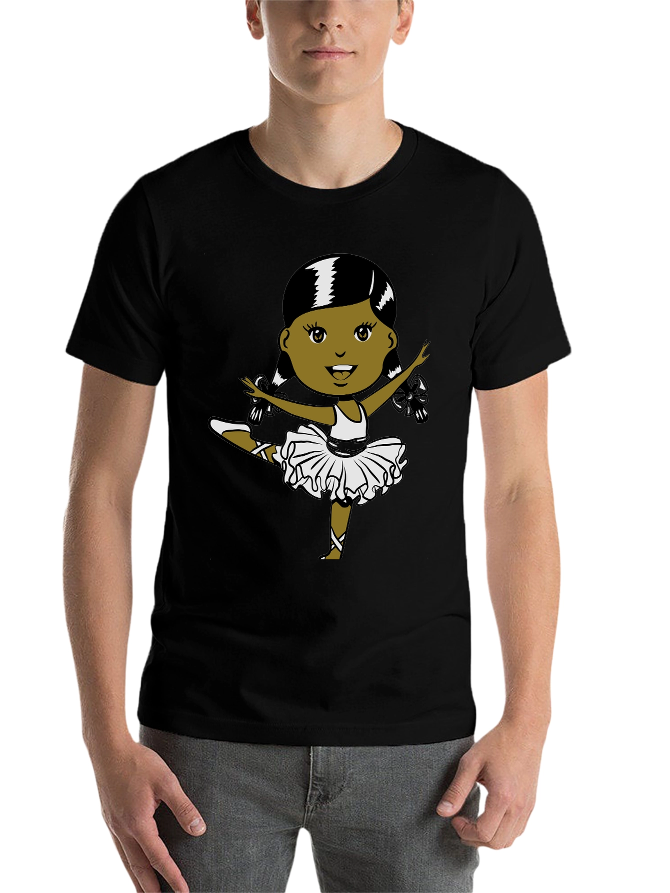 Ballerina Graphic T-Shirt - Black - 7