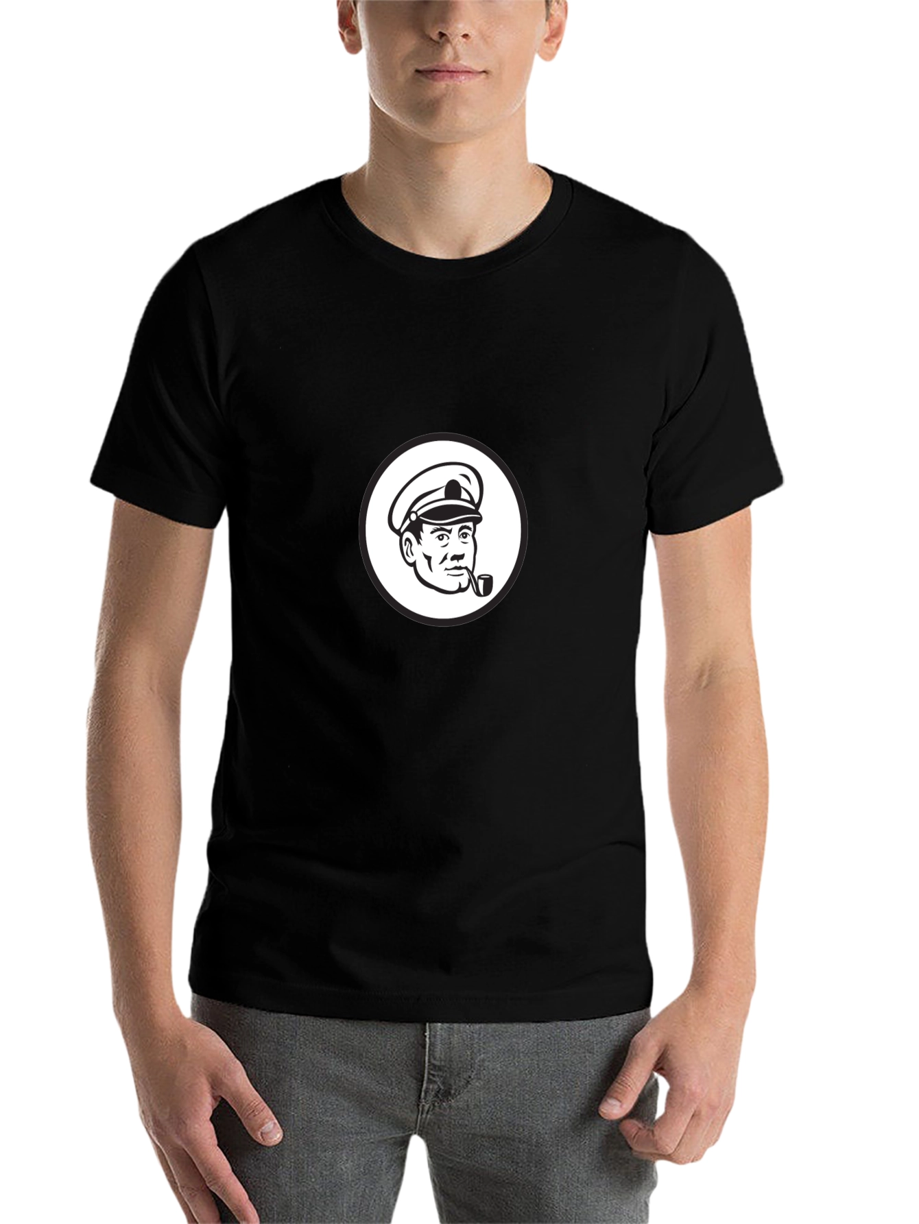 Black Captain Graphic Tee - Retro Style view 7