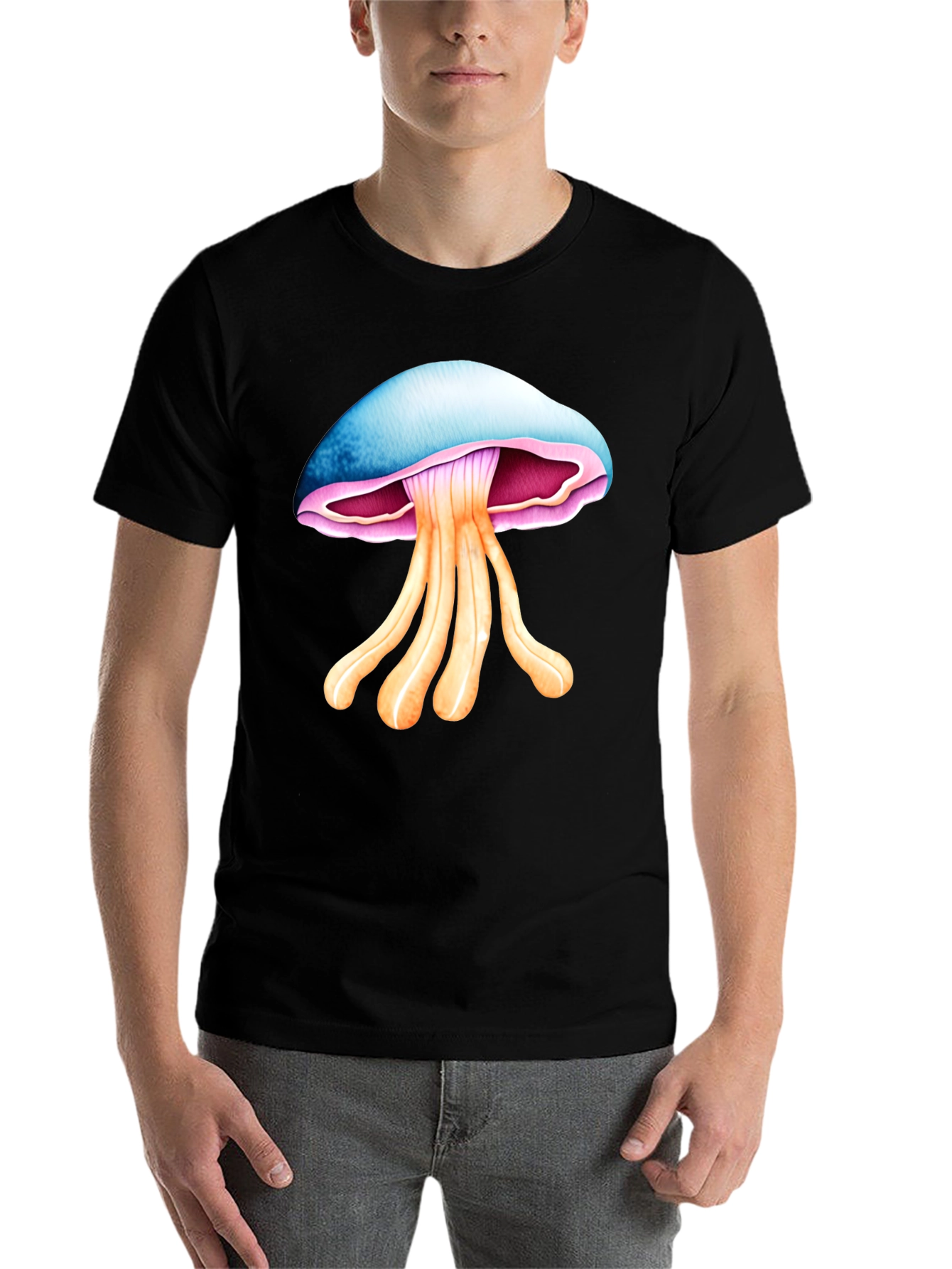Black Mushroom Graphic Tee - Unique Design, Soft Cotton view 7