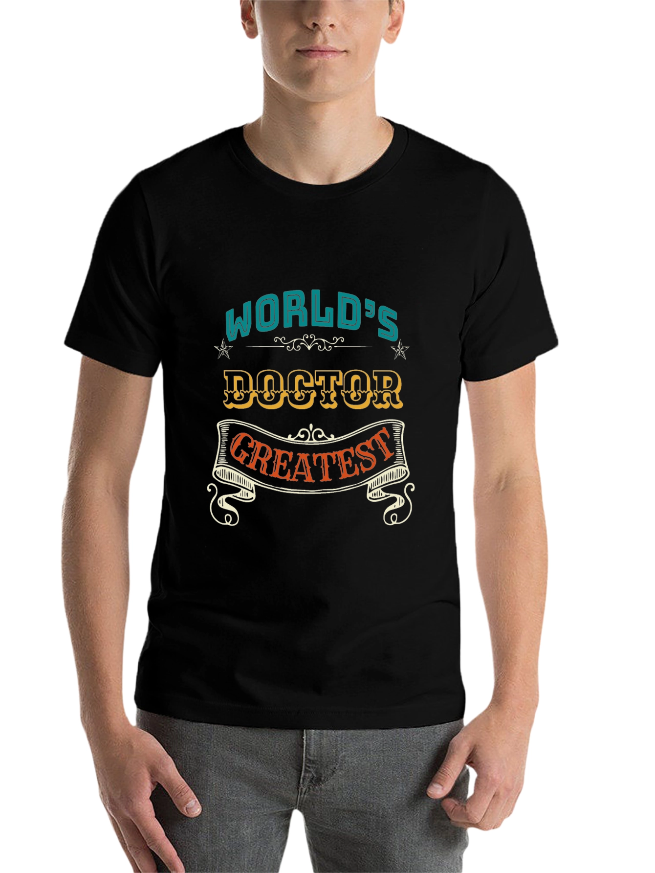 Black World's Greatest Doctor T-Shirt view 7
