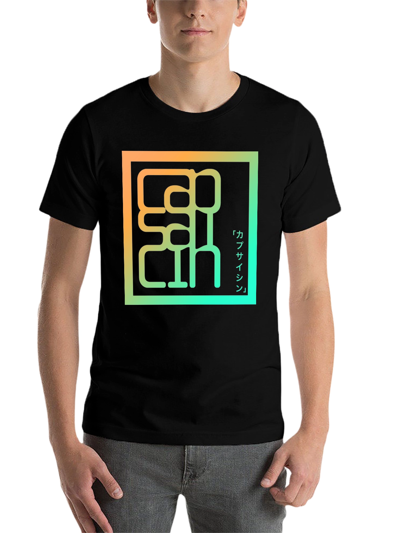 Black Capsaicin Graphic Tee - Unique Japanese Design view 7