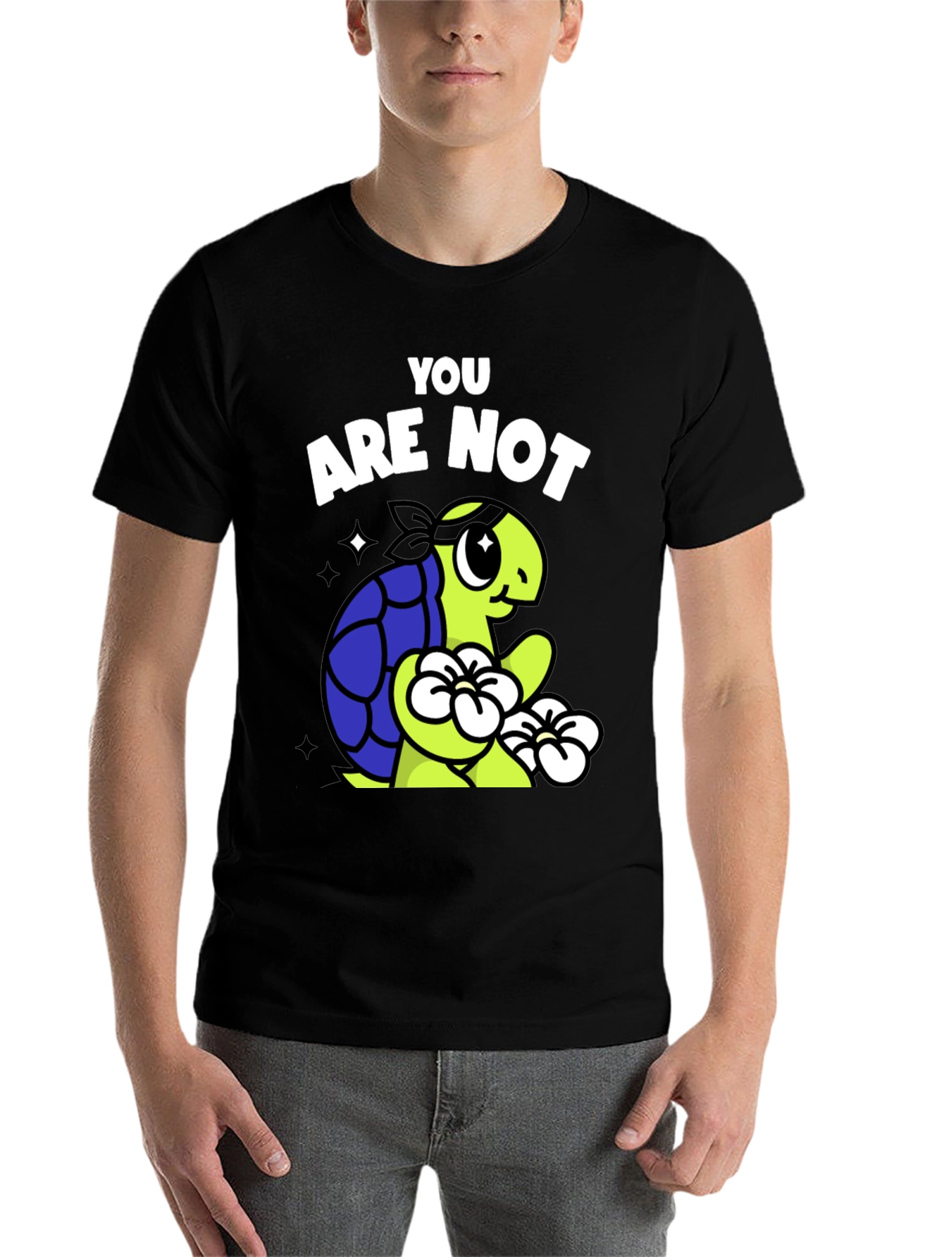 Black You Are Not Ninja Turtle T-Shirt - Funny Cartoon Tee view 7