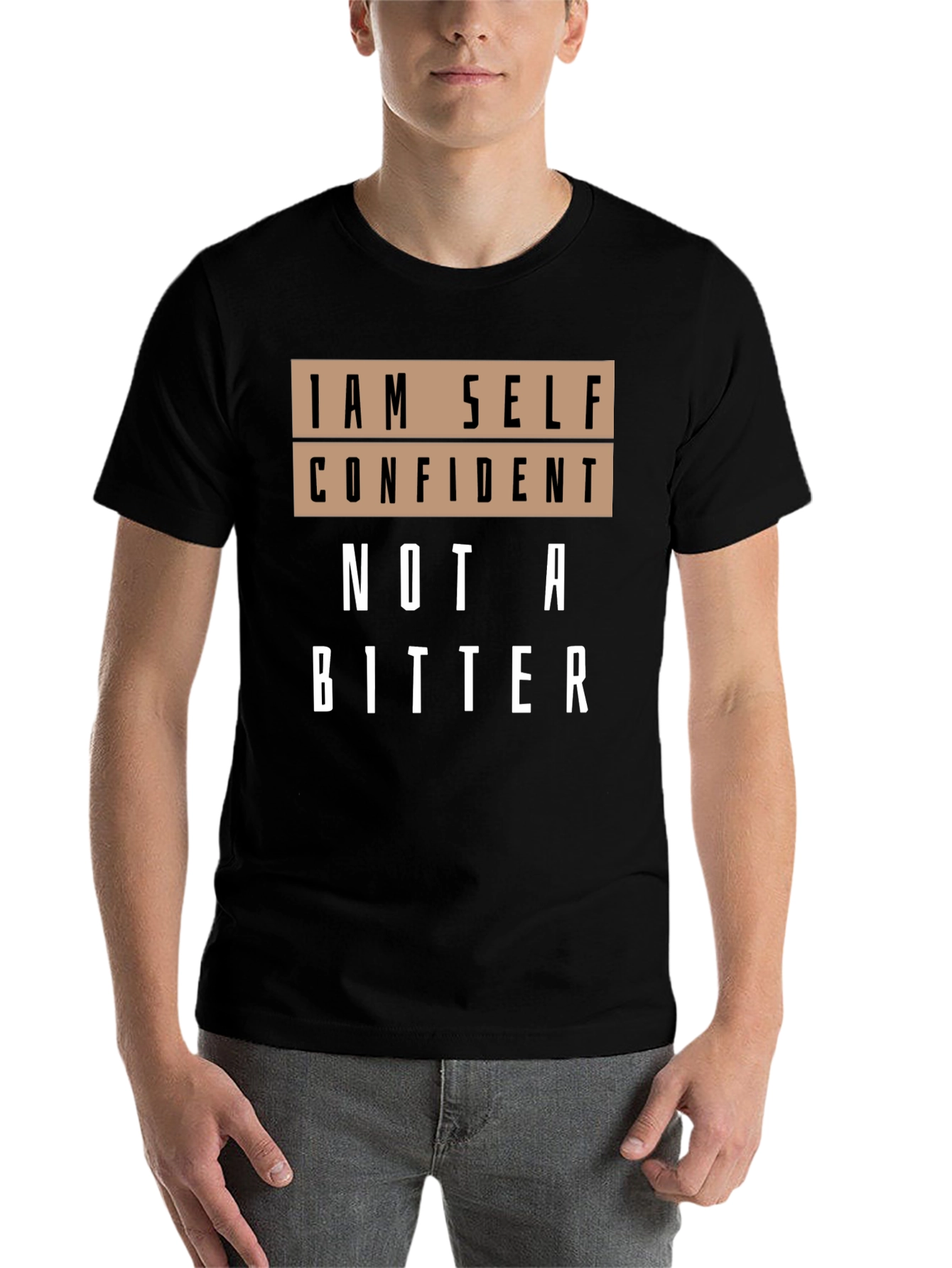 Black Self Confident Graphic T-Shirt - Black view 7