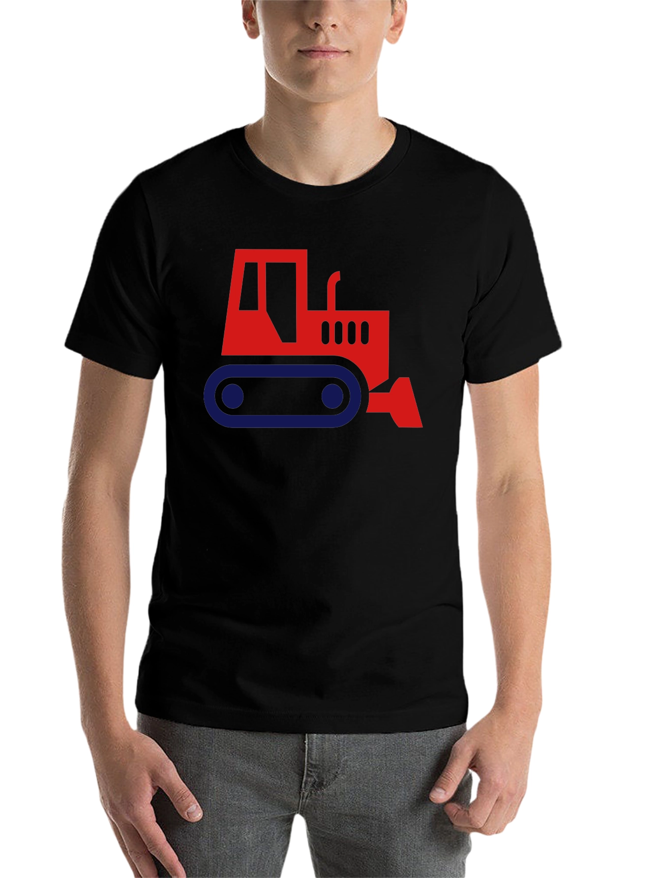 Black Bulldozer Graphic T-Shirt - Black view 7
