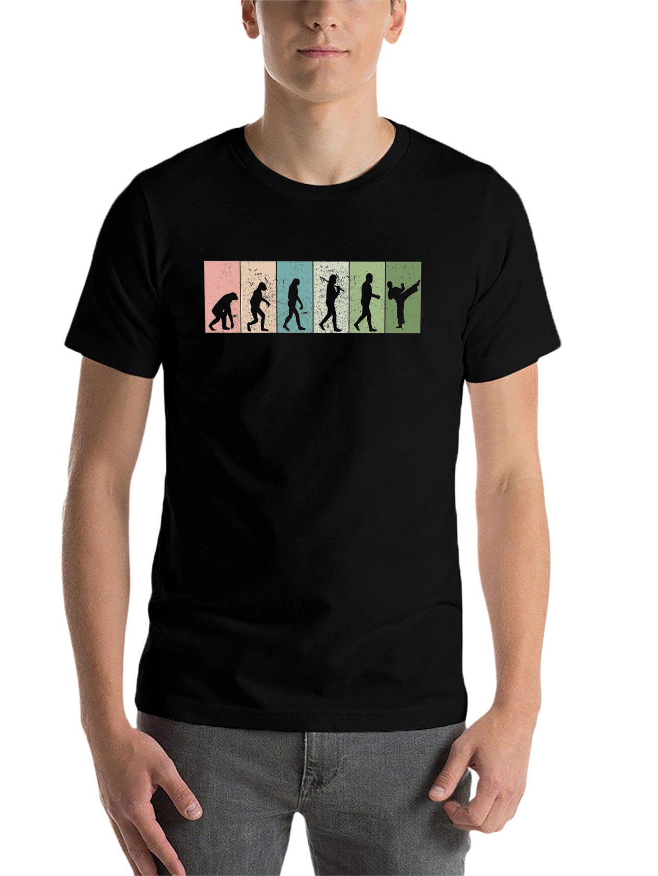 Black Evolution of Martial Arts T-Shirt - Black view 7