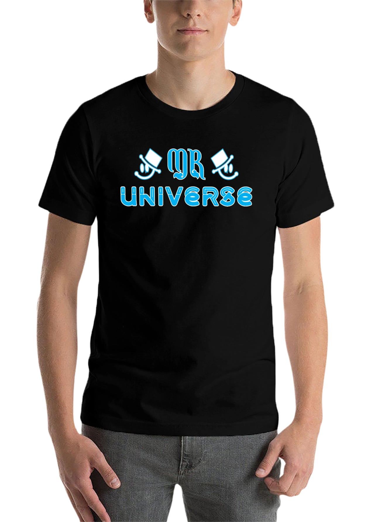 Black Mr. Universe Graphic T-Shirt - Black view 7