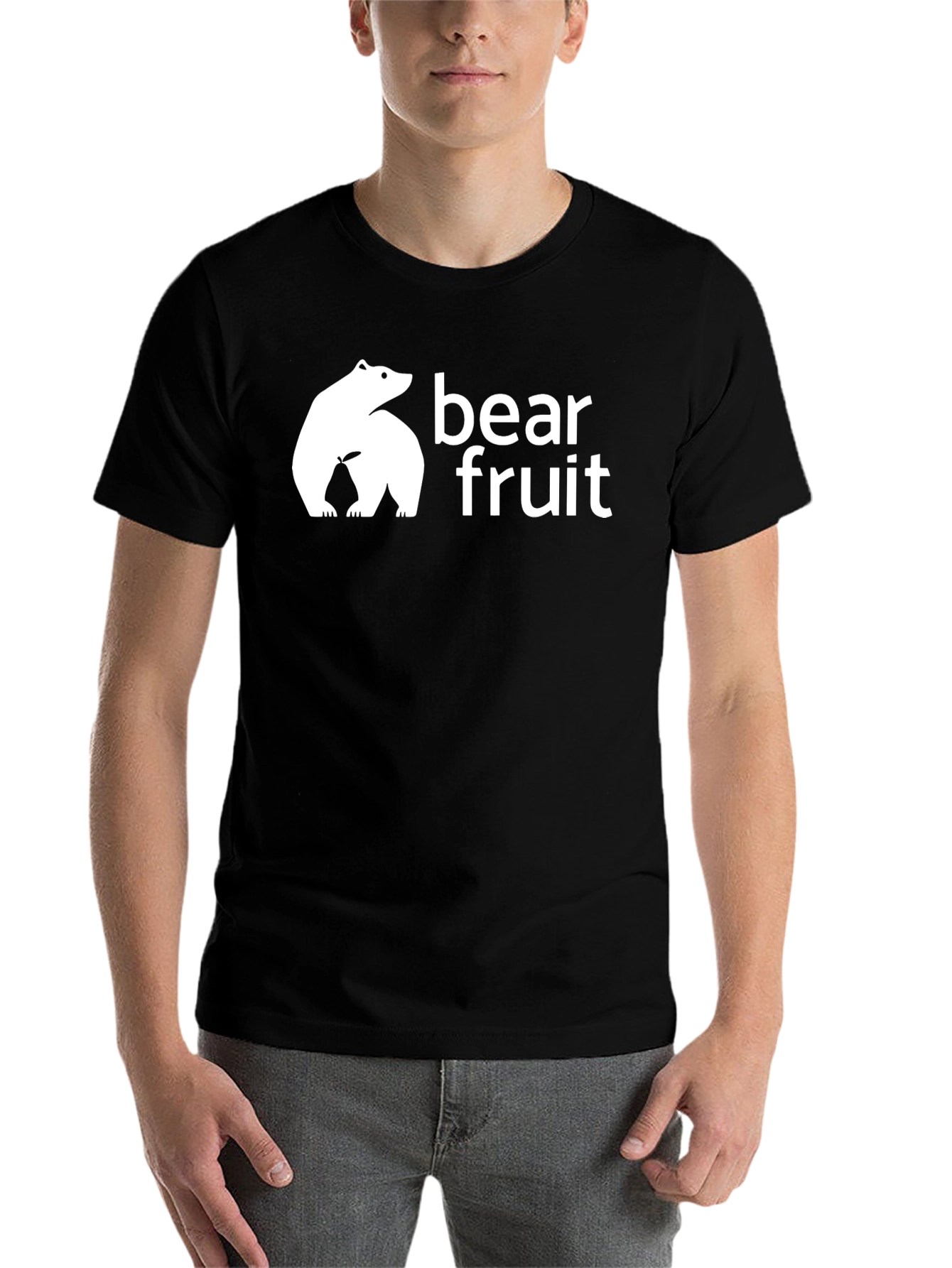 Black Bear Fruit Graphic T-Shirt - Funny Design view 7