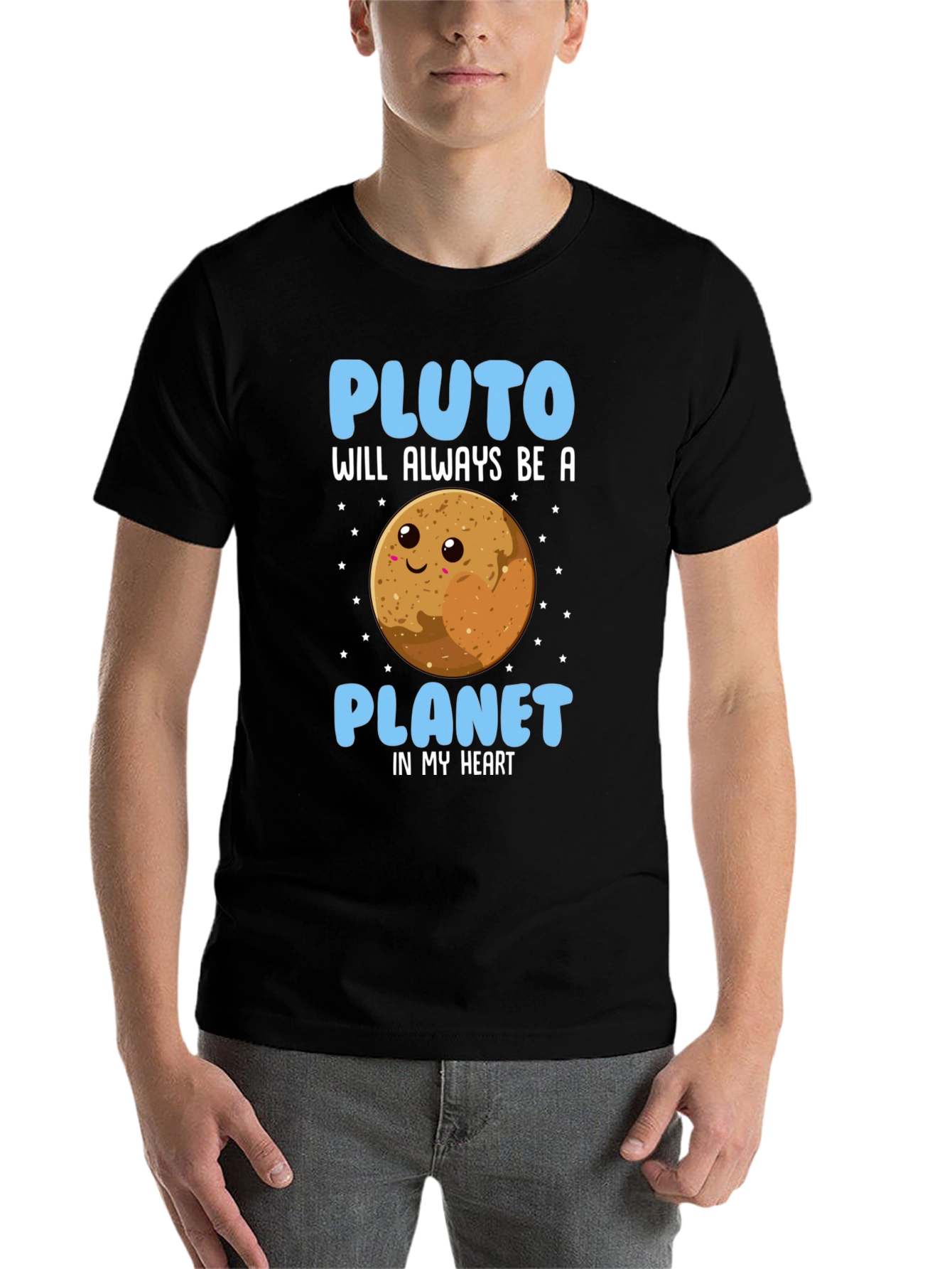 Black Pluto Always a Planet T-Shirt view 7