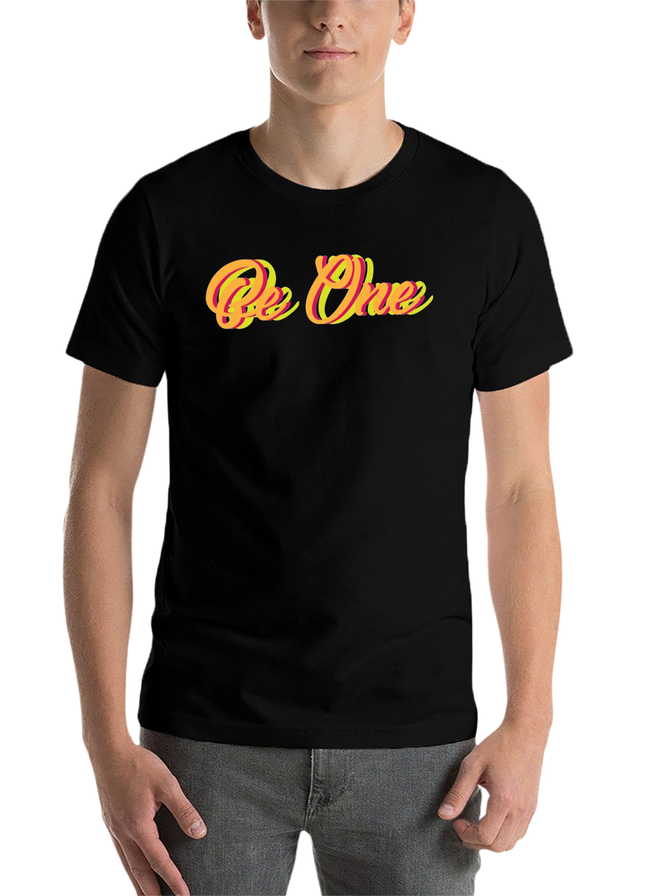 Black Be One Graphic Print Black T-Shirt view 7