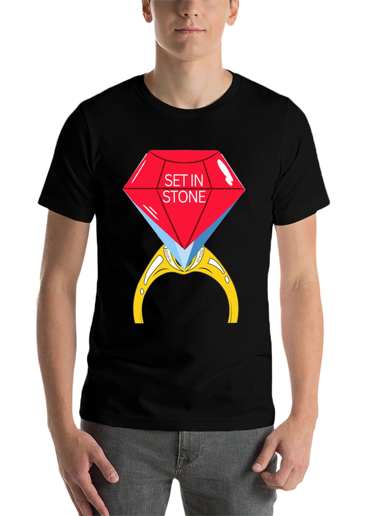 Black Set in Stone Graphic Tee view 7