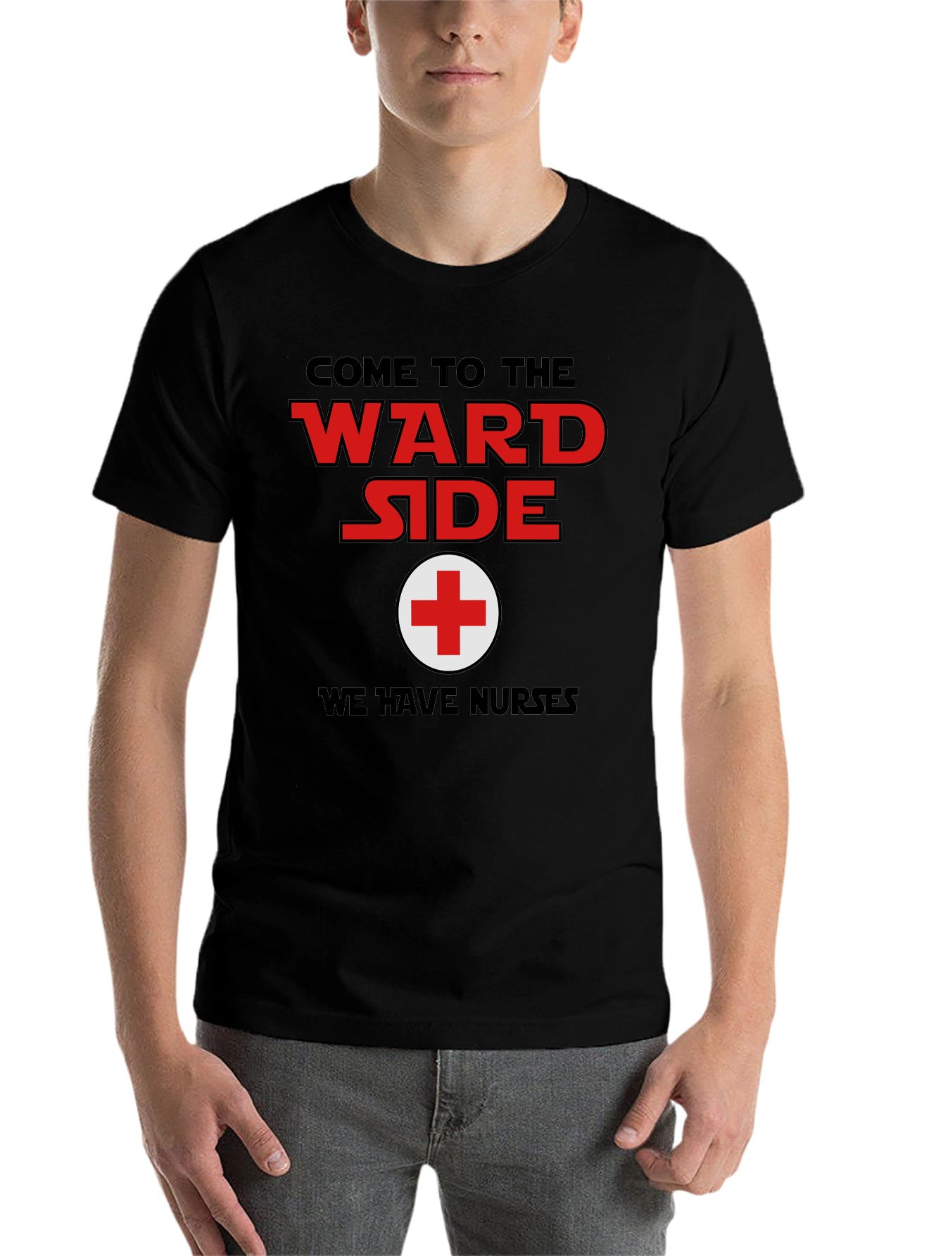 Black Come to the Ward Side Nurse T-Shirt view 7