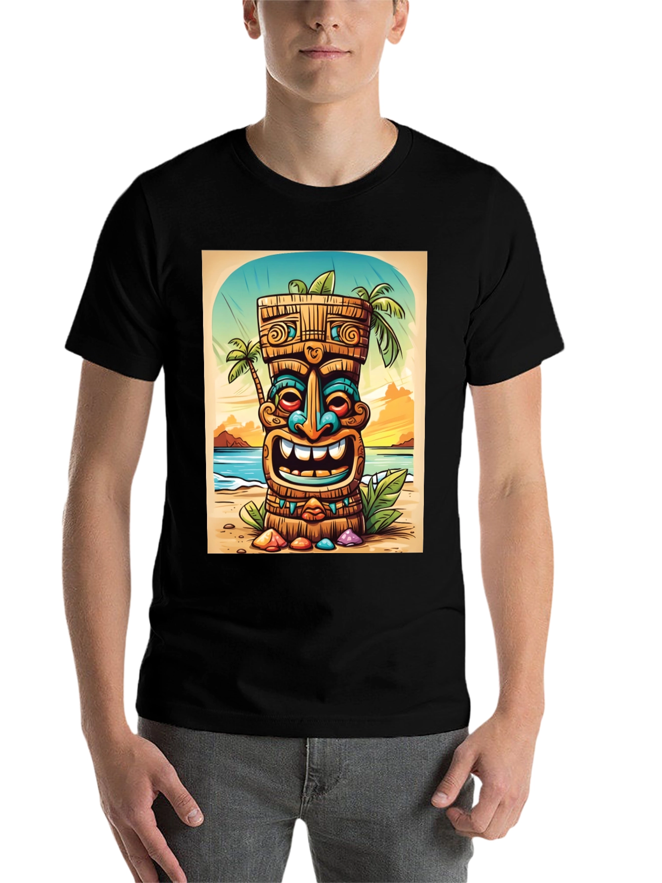 Tropical Tiki Graphic Tee - Island Vibes - 7