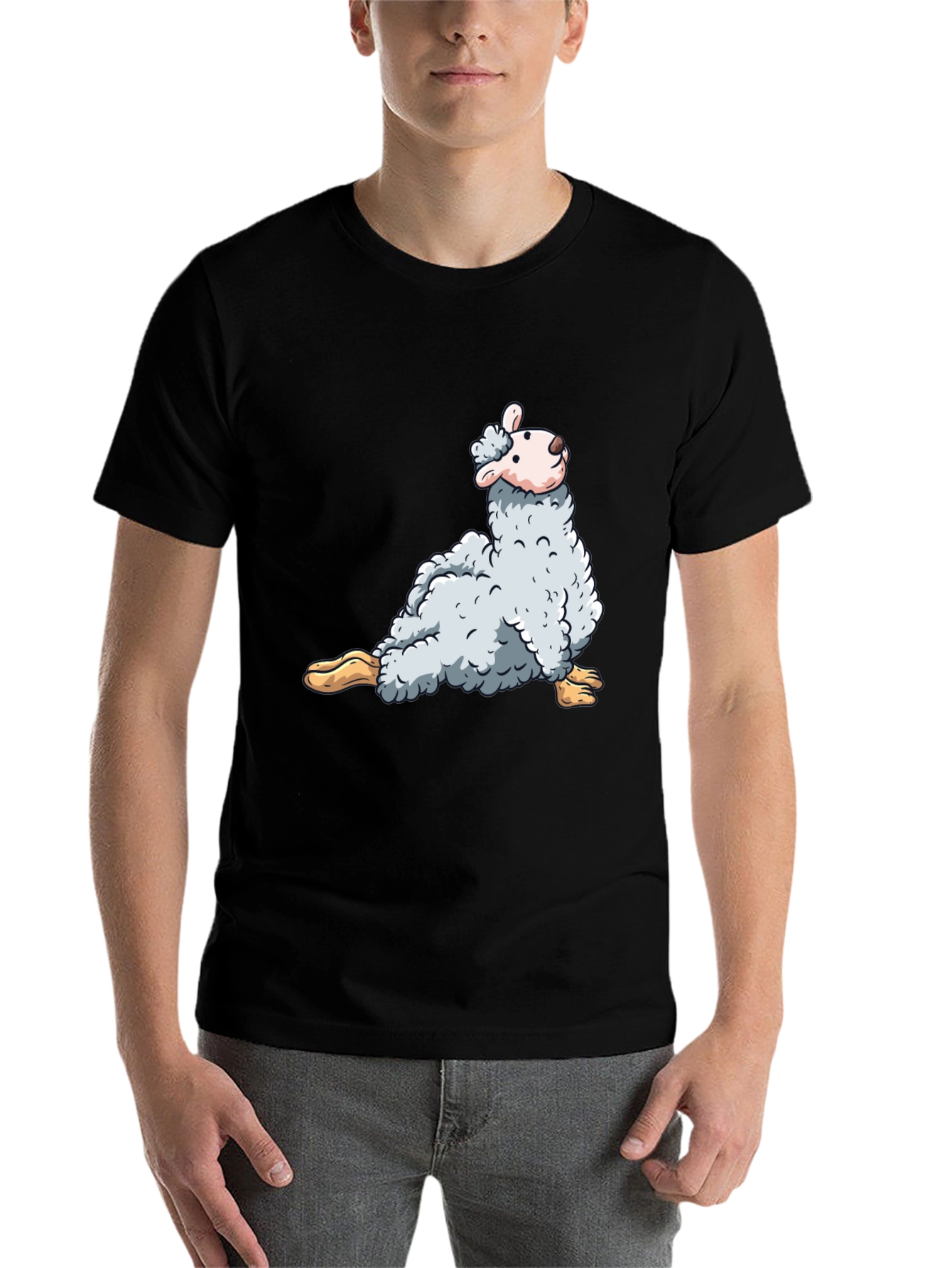 Black Llama Graphic T-Shirt - Soft Cotton Tee view 7