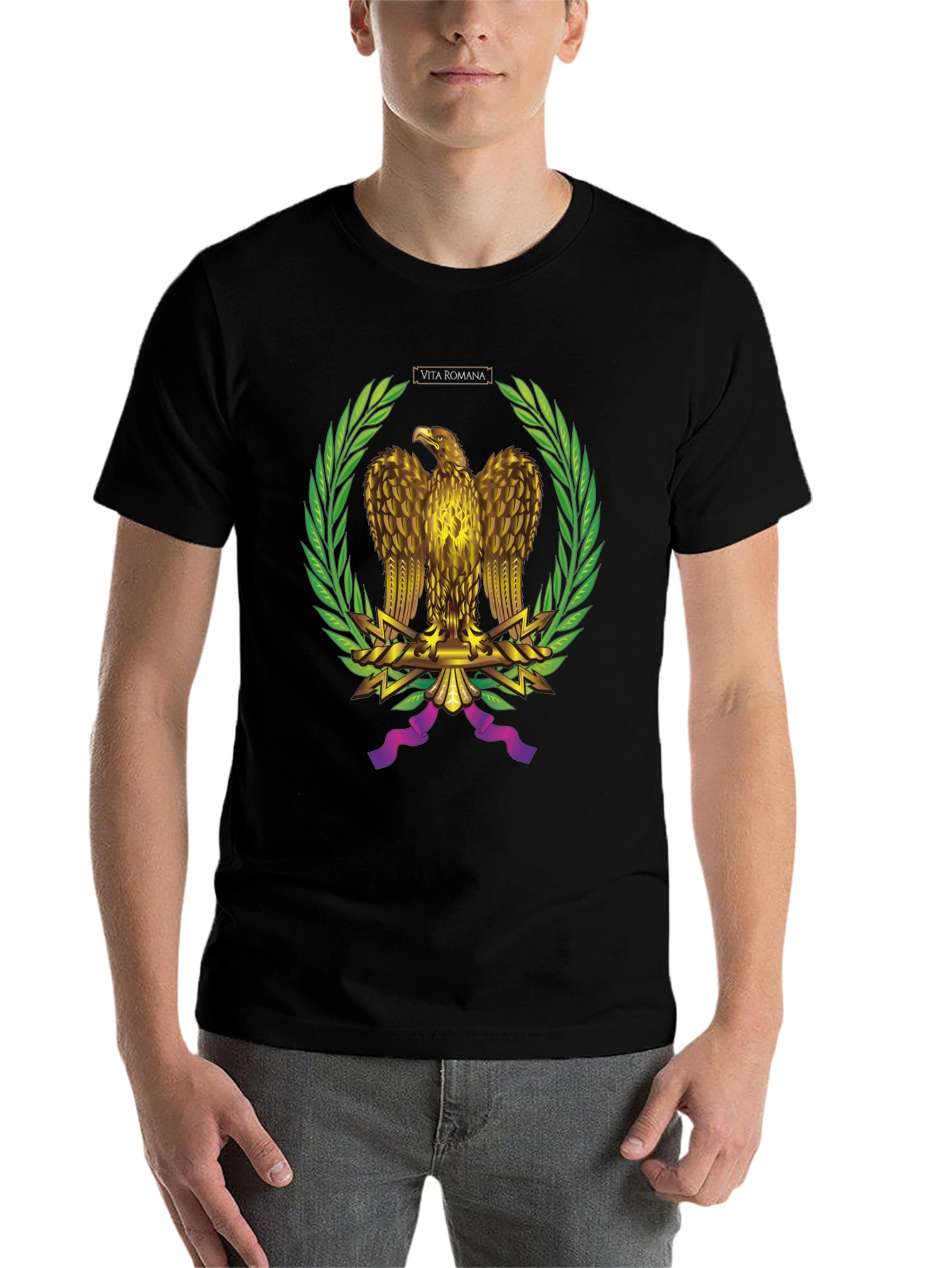 Black Vita Romana Eagle Graphic Tee view 7