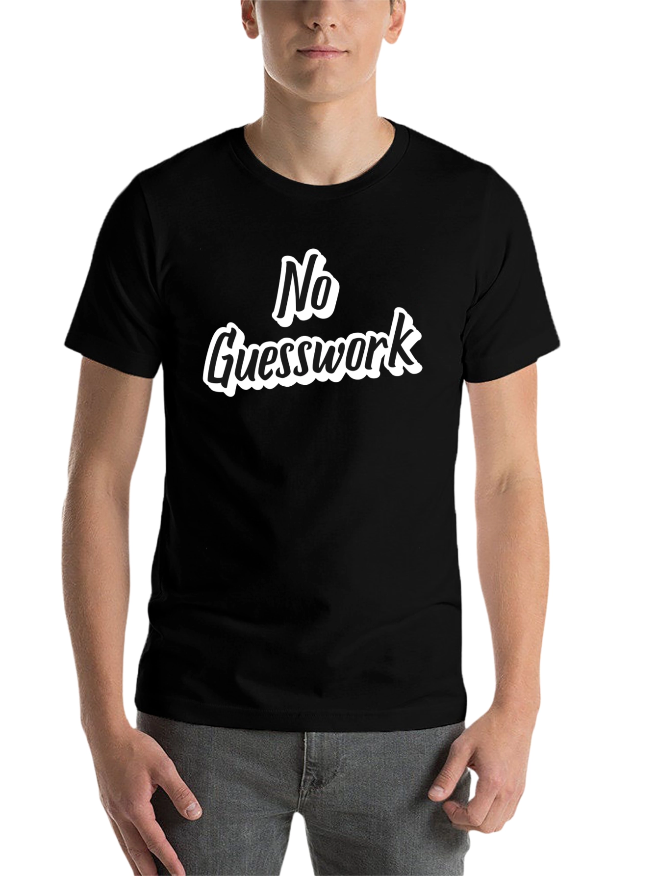 Black No Guesswork Black Graphic Tee view 7