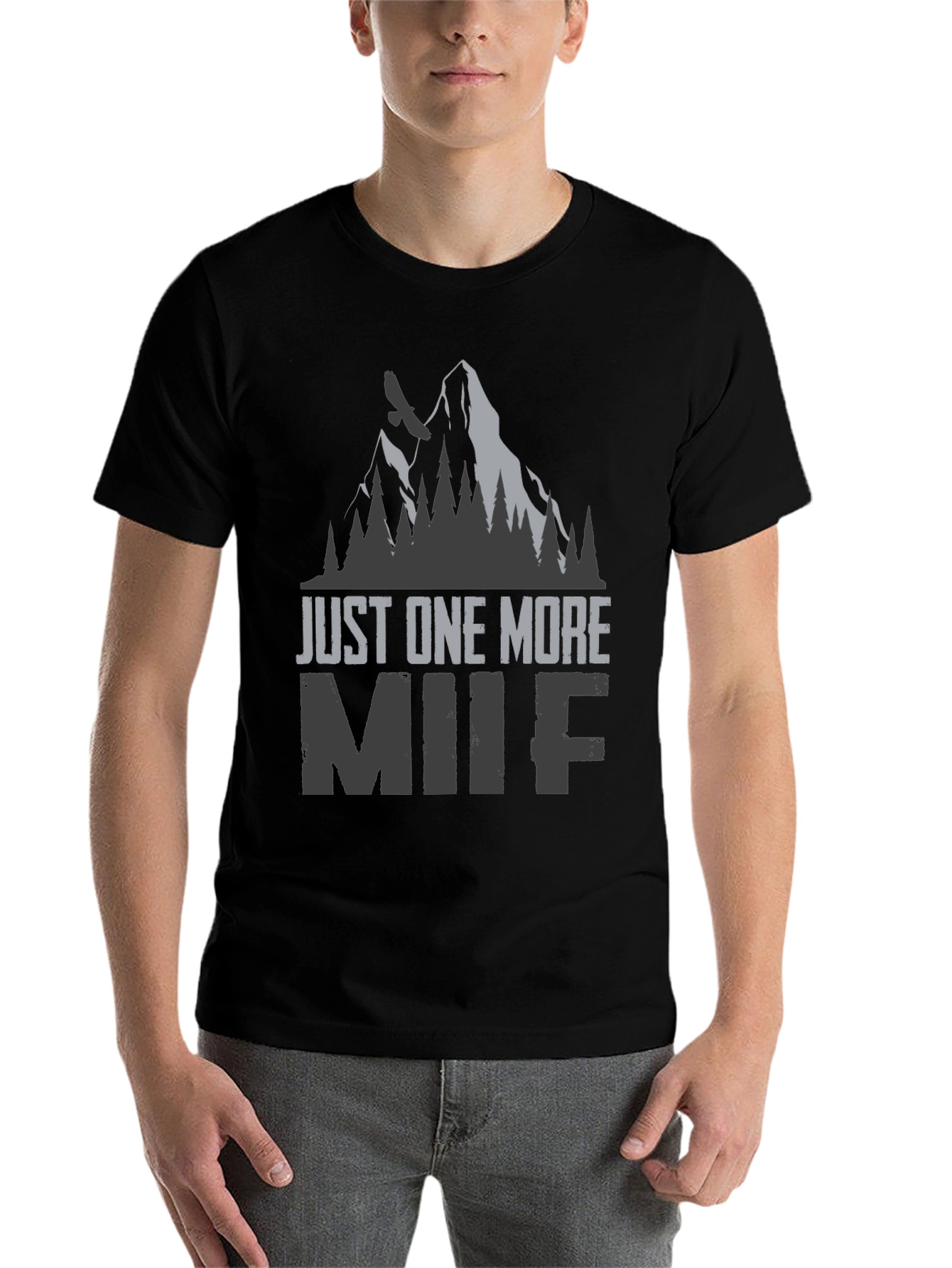 Black Just One More MIIF Graphic T-Shirt view 7