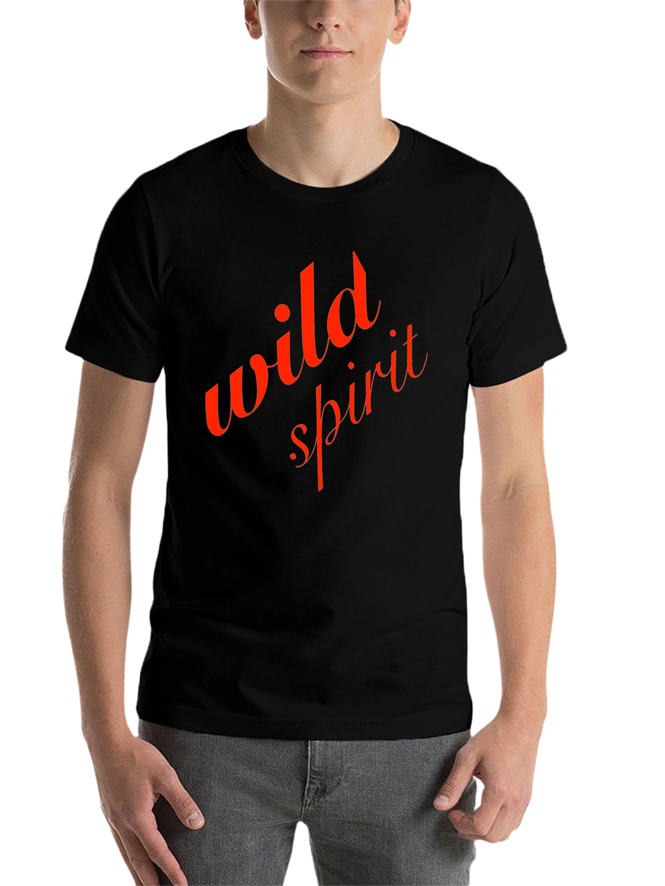 Black Wild Spirit Graphic Tee - Stylish Men's T-Shirt view 7