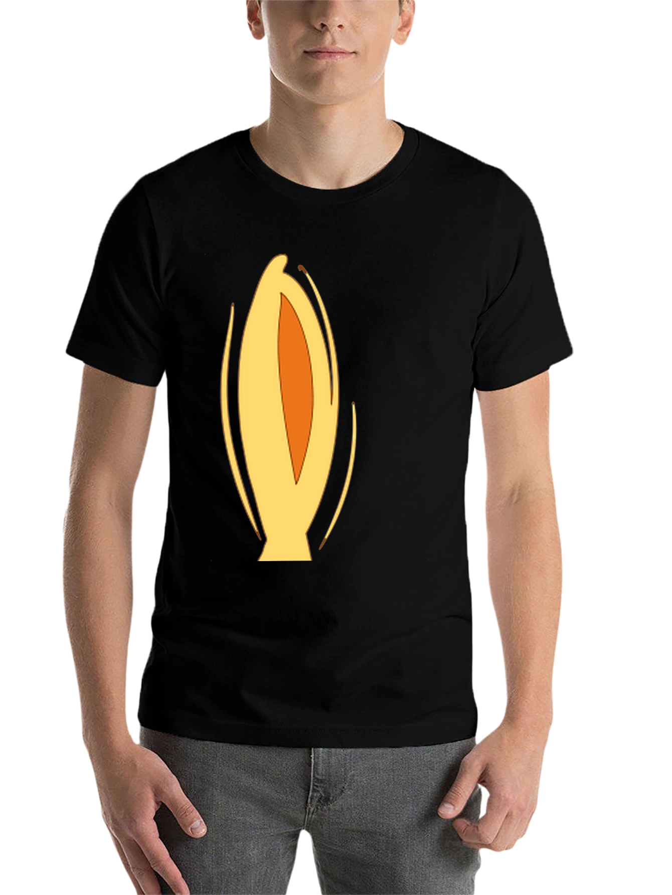 Black Abstract Rocket Black T-Shirt view 7