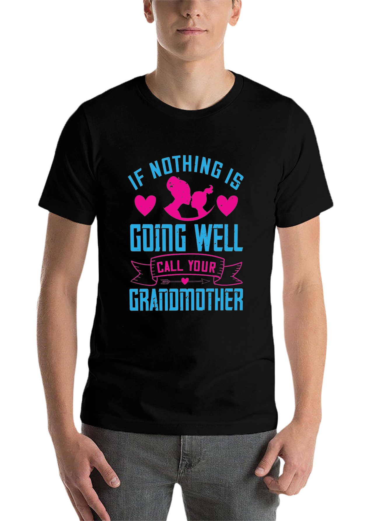Black Call Your Grandmother T-Shirt - Comfort Fit view 7