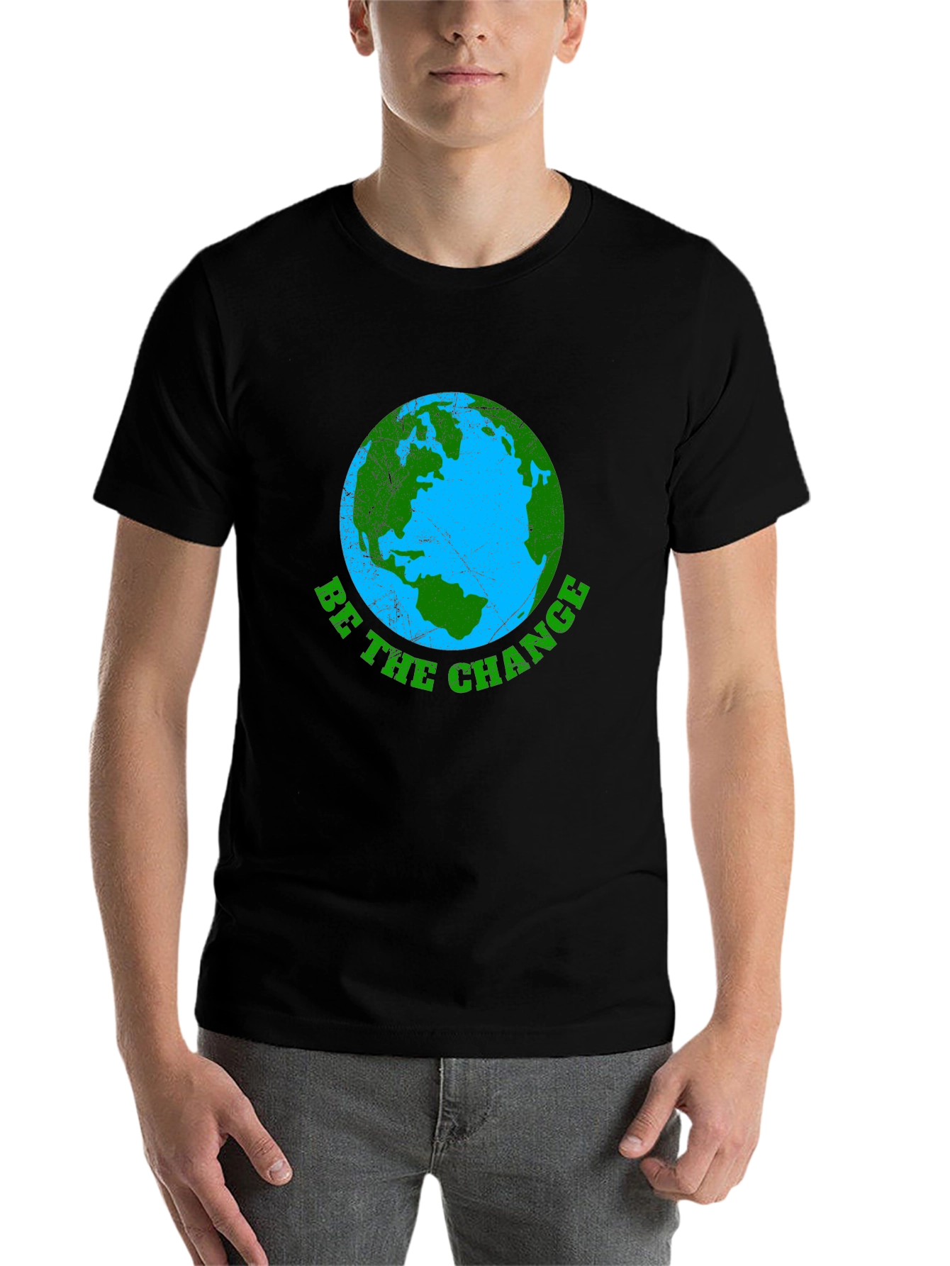 Black Be The Change Earth Graphic Tee view 7