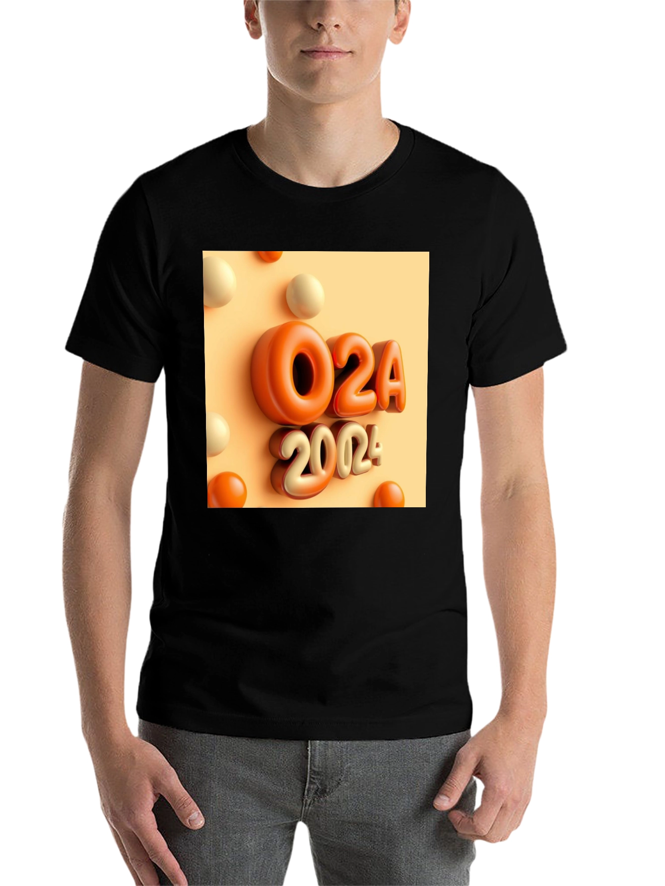 Black O2A 2004 Graphic T-Shirt - Trendy Casual Wear view 7