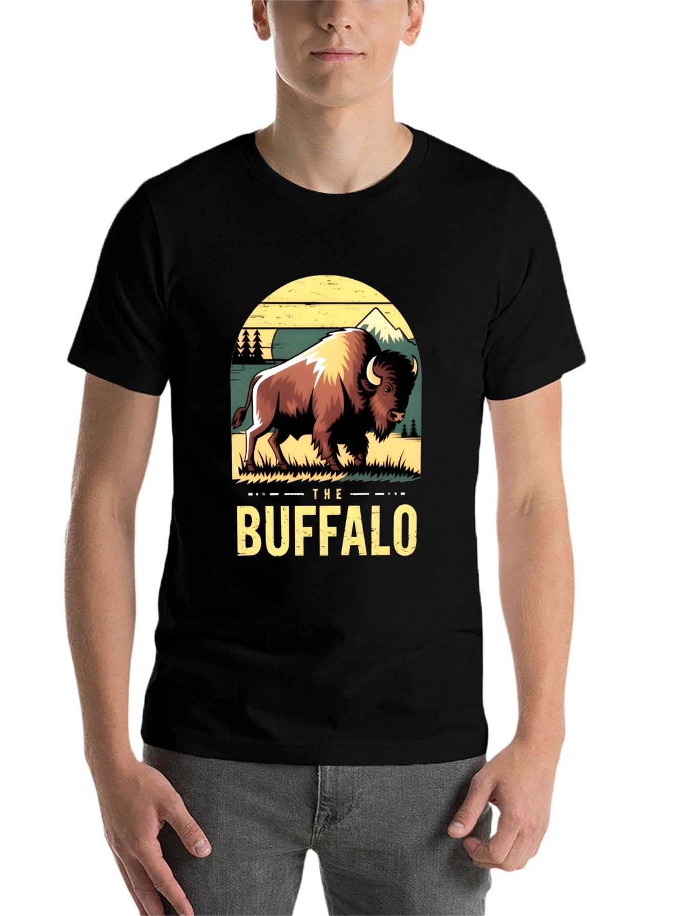 Black The Buffalo Graphic Tee view 7