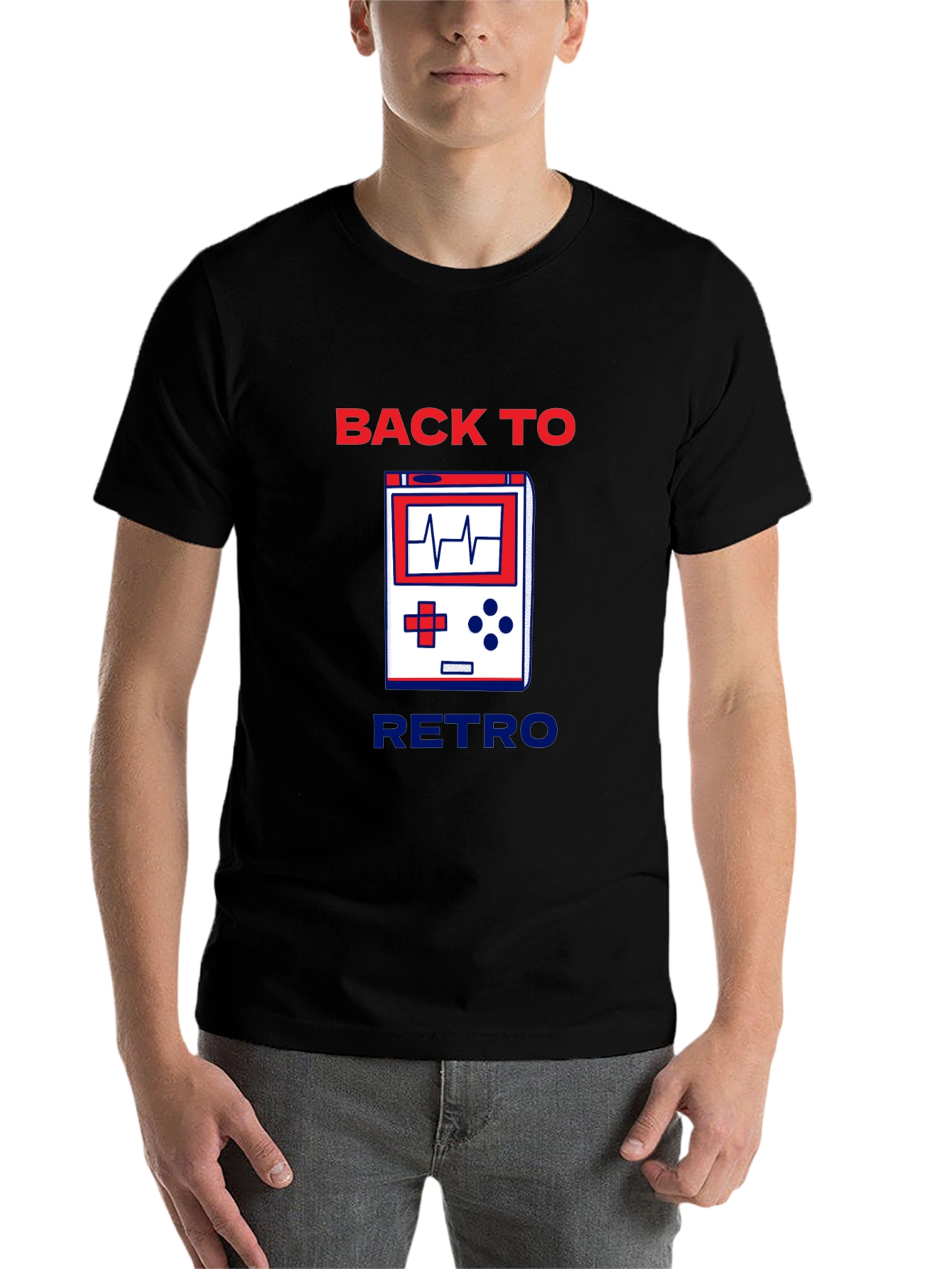 Black Retro Gamer T-Shirt - Classic Style view 7