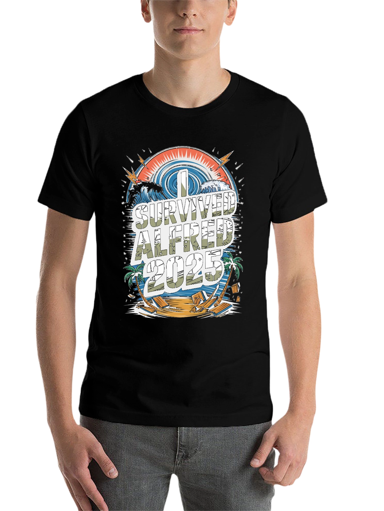 Black I Survived Alfred 2025 Graphic Tee view 7