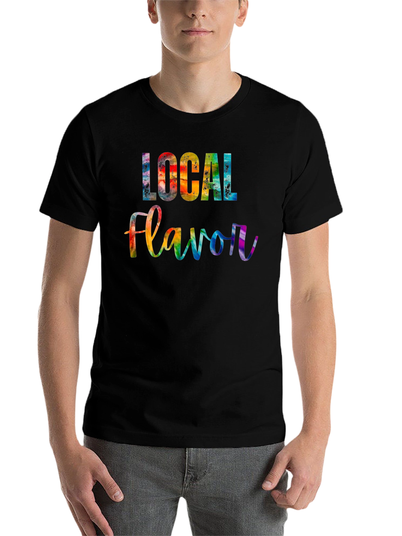 Black Local Flavor Rainbow Graphic Tee view 7