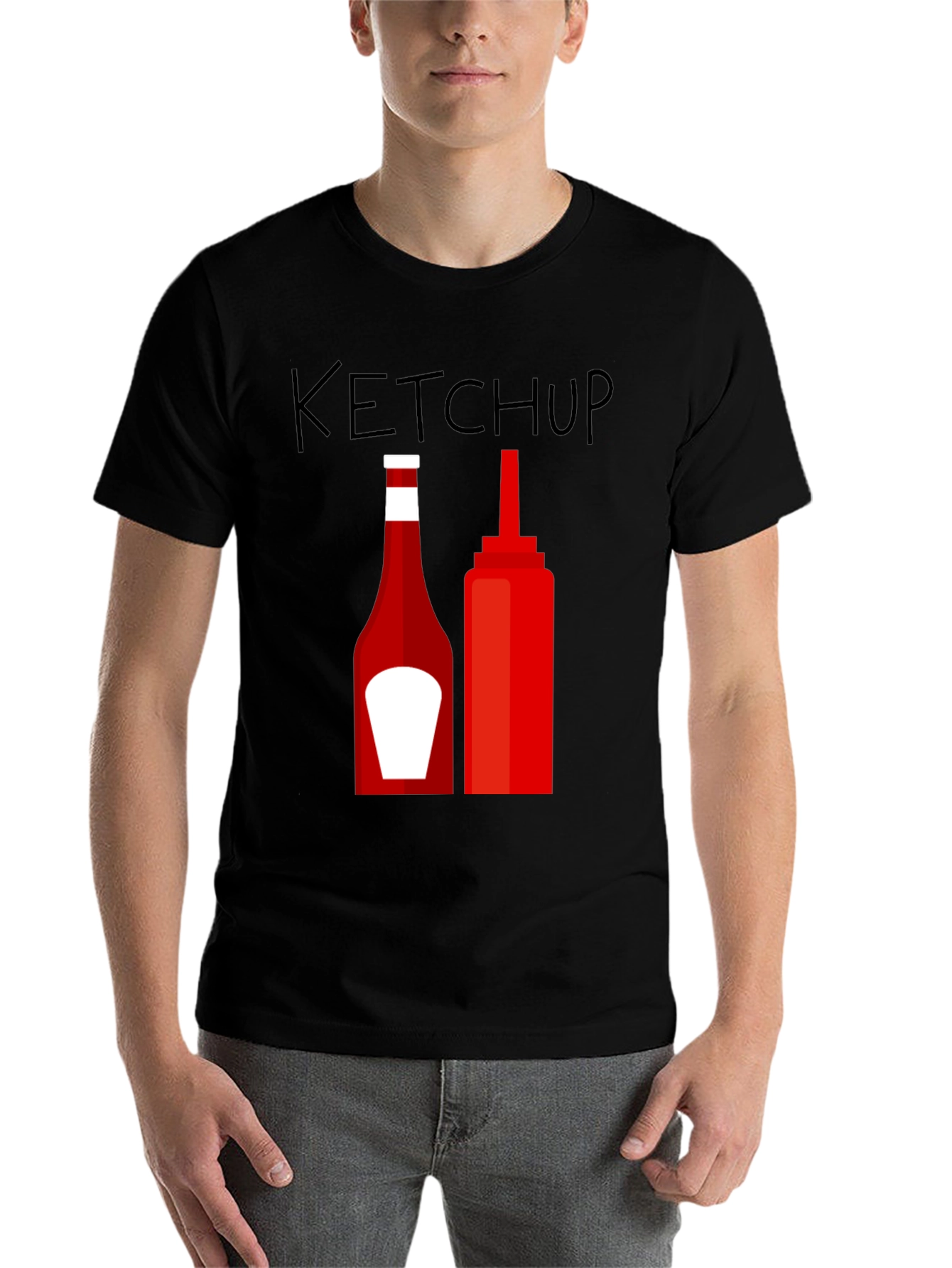 Black Ketchup T-Shirt - Funny Graphic Tee view 7