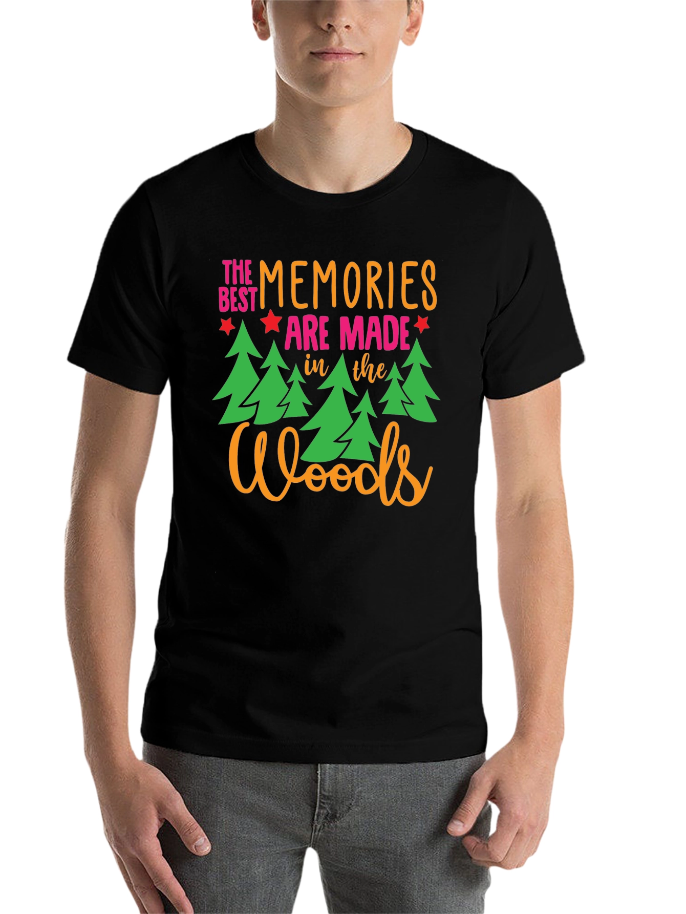 Black Woods Memories Graphic Tee view 7