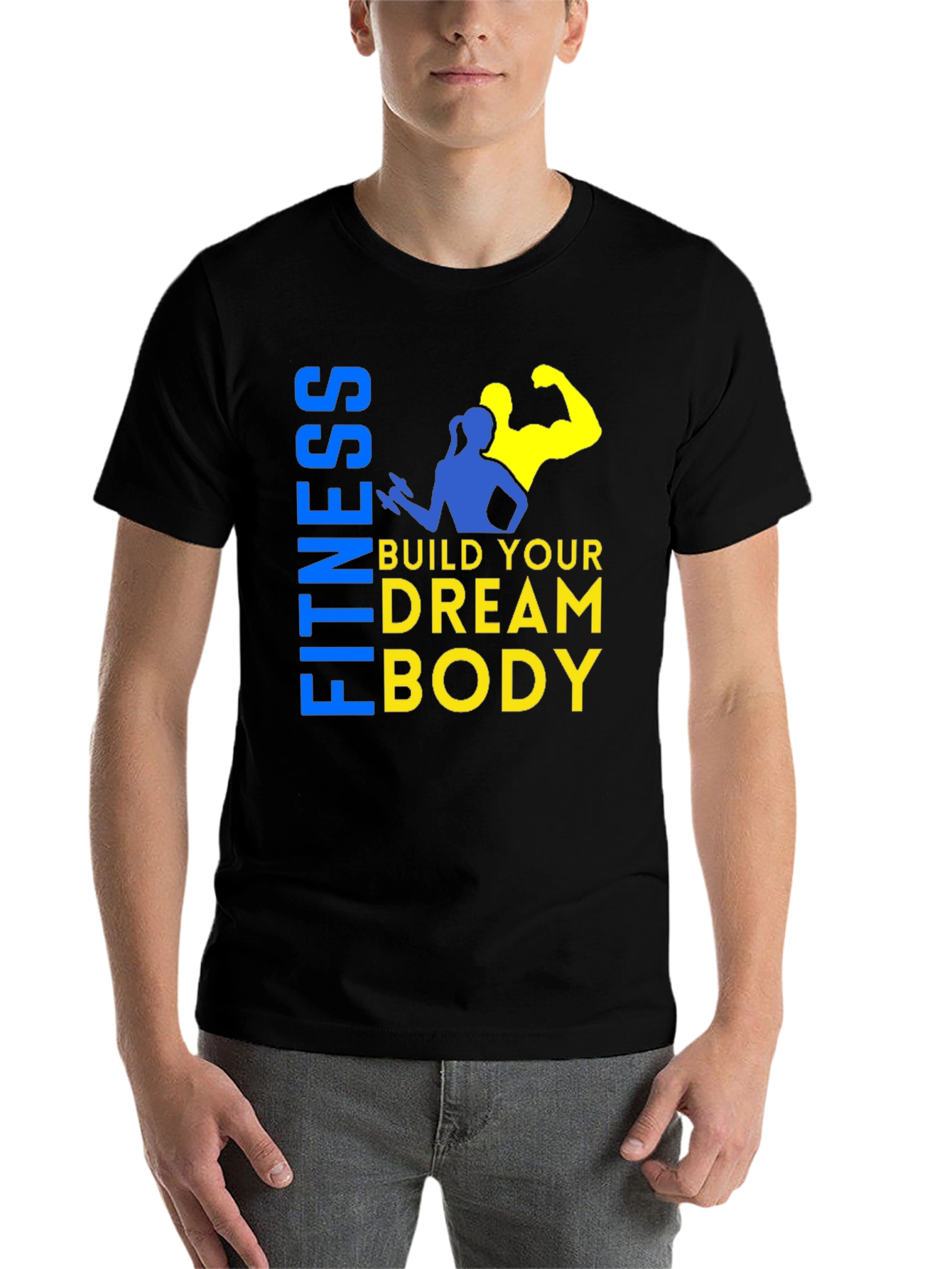 Black Fitness Dream Body Graphic Tee view 7