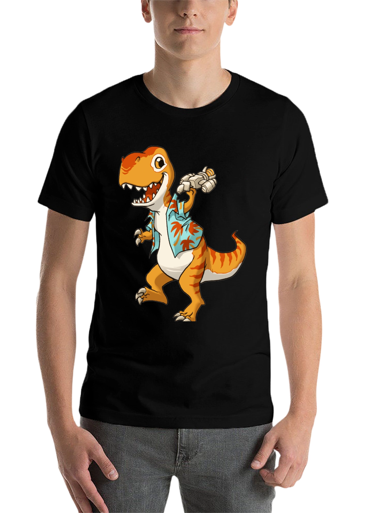 Black Dino Summer T-Shirt: Jurassic Fun! view 7