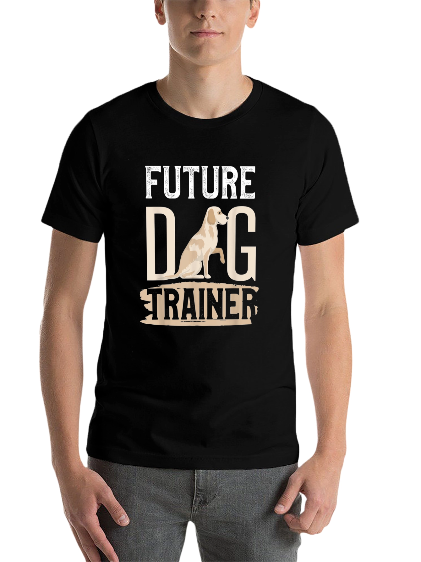 Black Future Dog Trainer T-Shirt: Cute Dog Lover Gift view 7