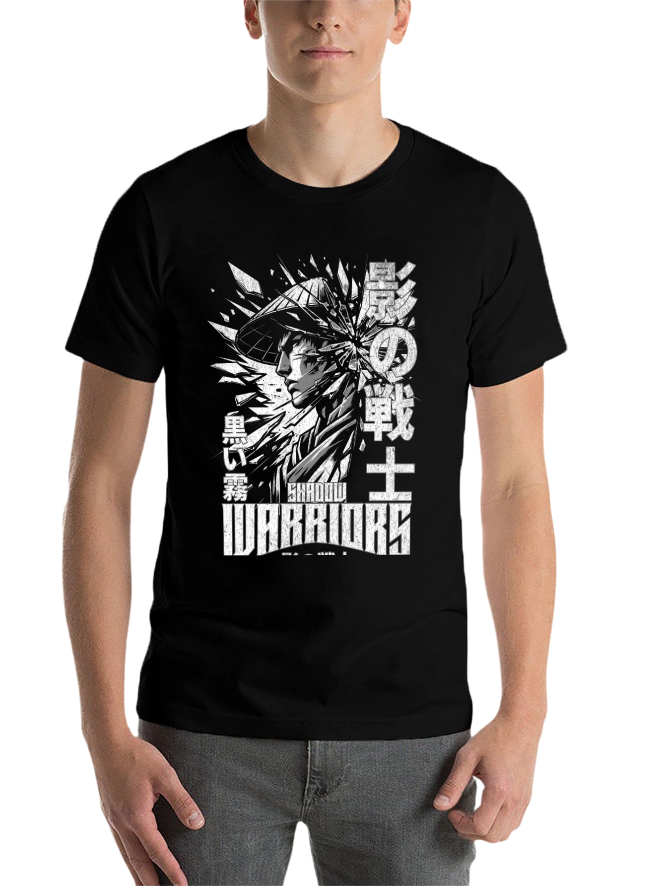 Black Shadow Warriors Graphic T-Shirt - Black view 7