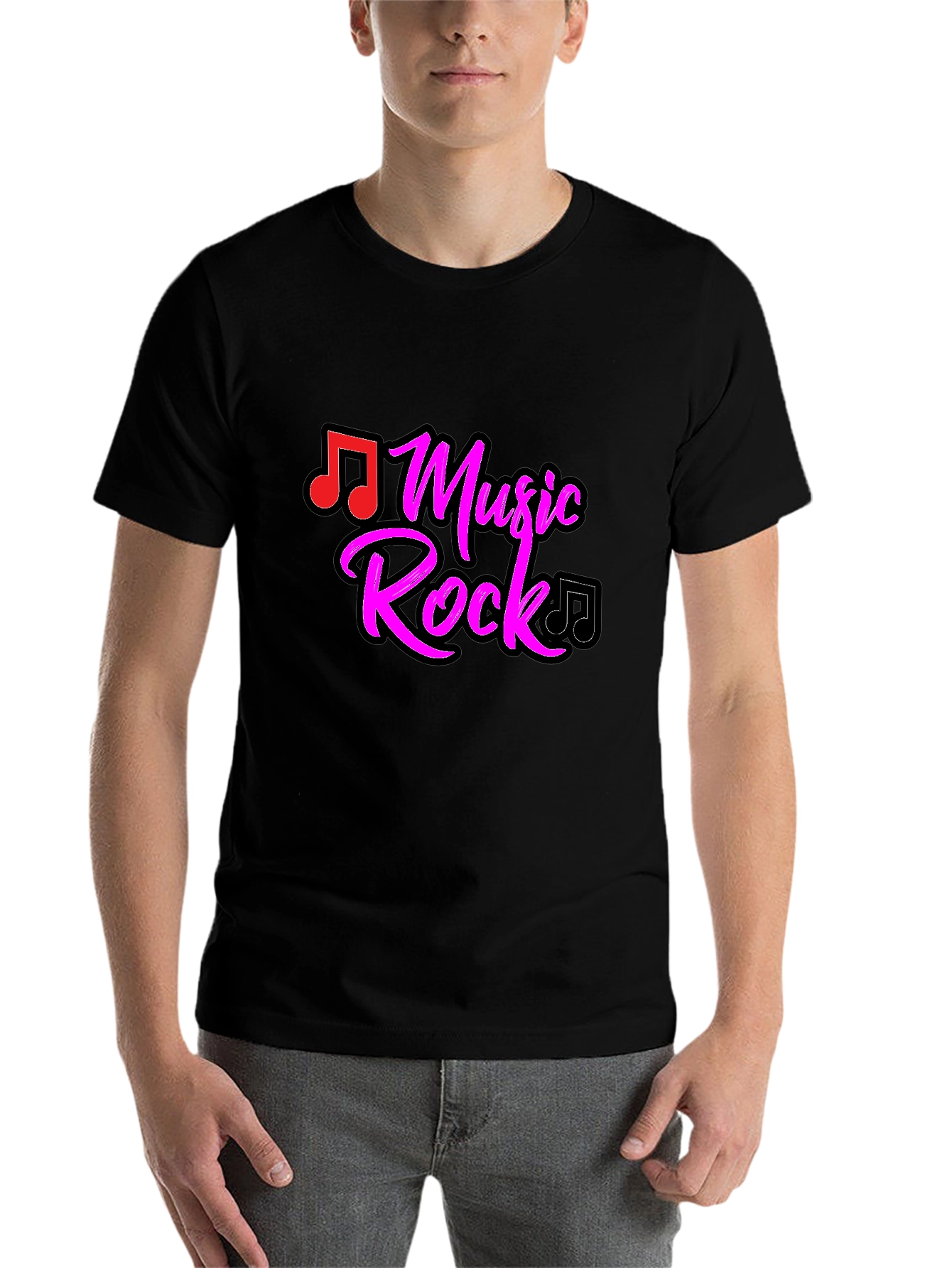 Black Music Rock Graphic Tee view 7