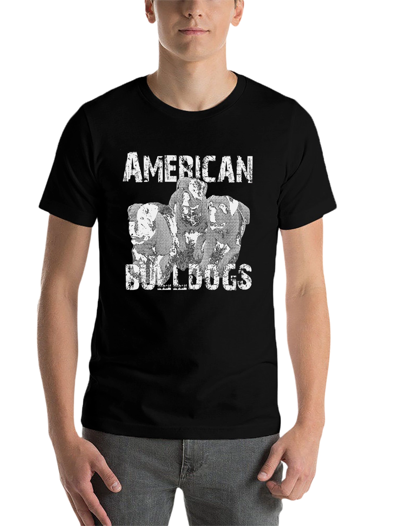Black American Bulldogs Graphic Tee - Black view 7