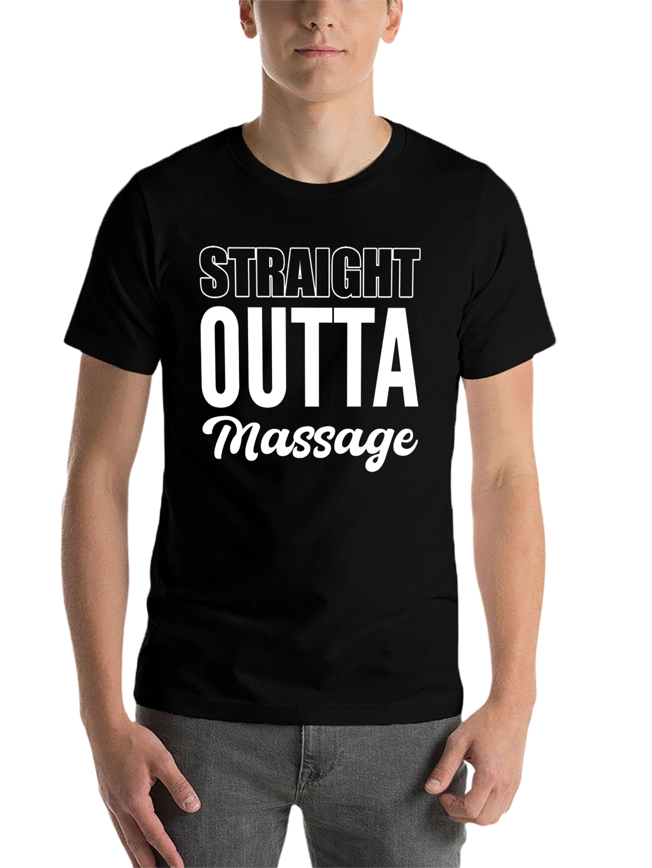 Straight Outta Massage T-Shirt - Relaxed Fit - 7